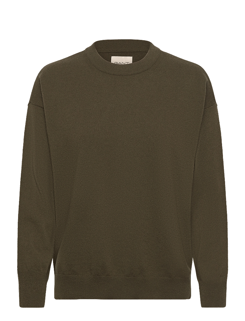 GANT - SUPERFINE LAMBSWOOL C-NECK - sviitrid - dark cactus - 0