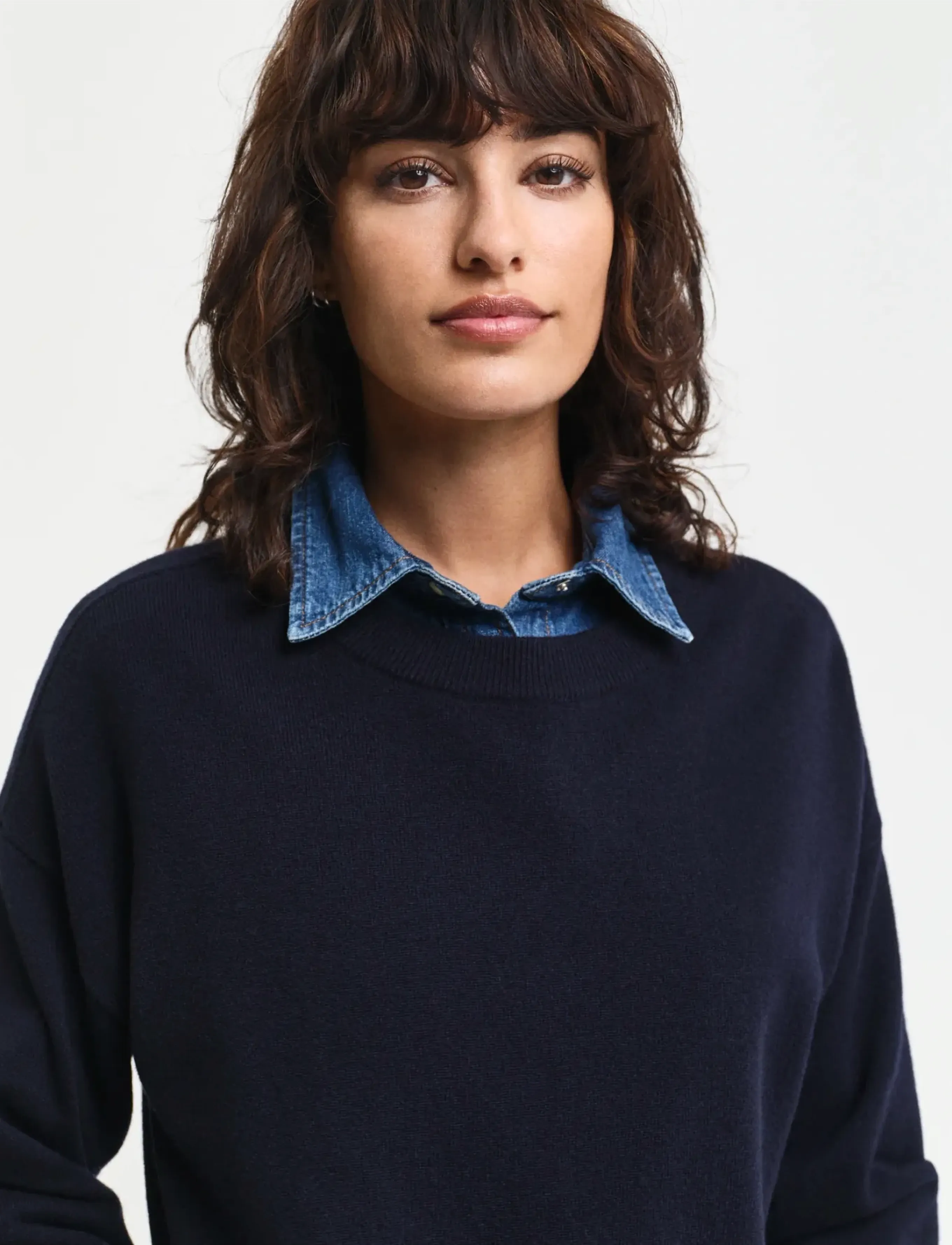 Gant - SUPERFINE LAMBSWOOL C-NECK - trøjer - evening blue - 4