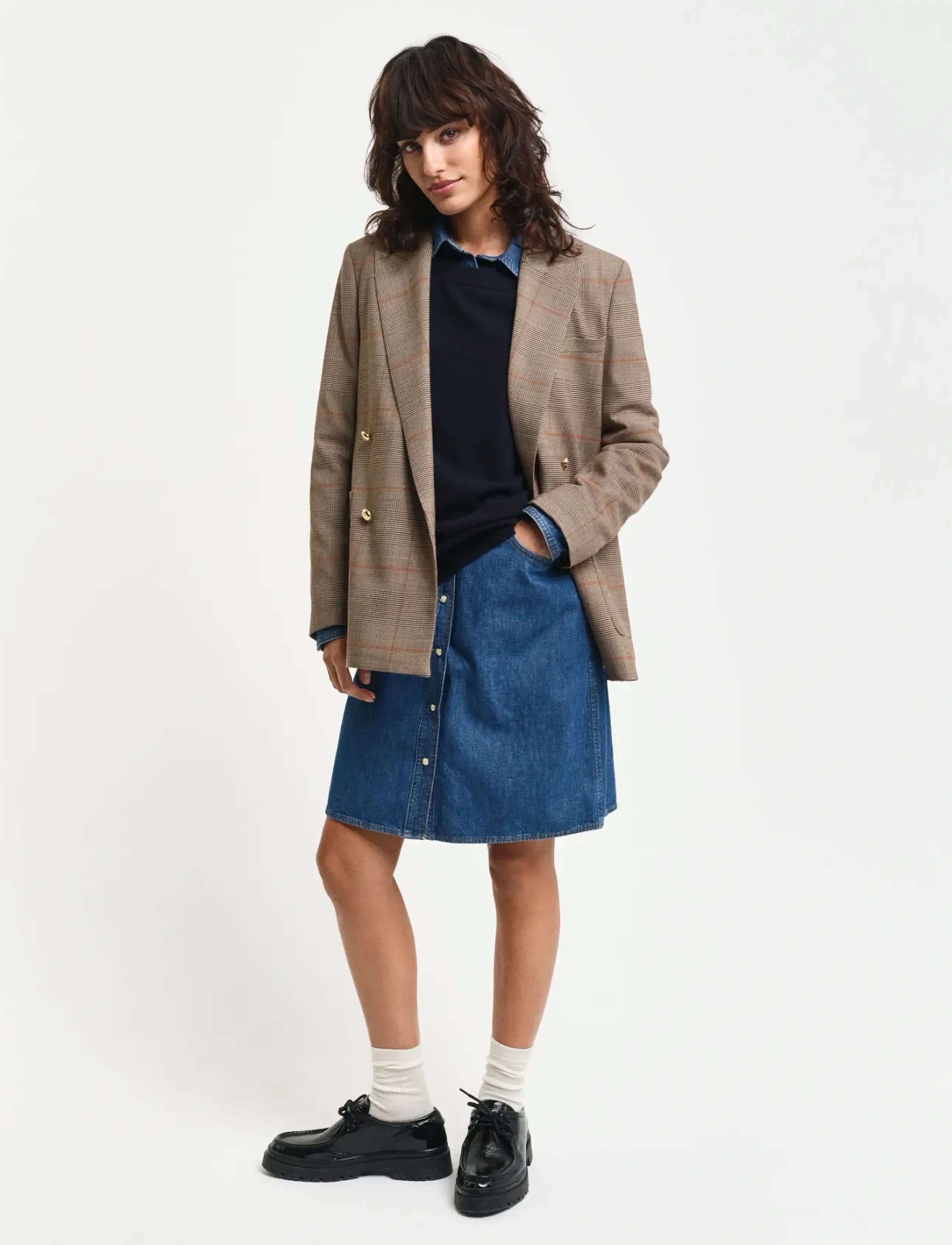 Gant - SUPERFINE LAMBSWOOL C-NECK - trøjer - evening blue - 5