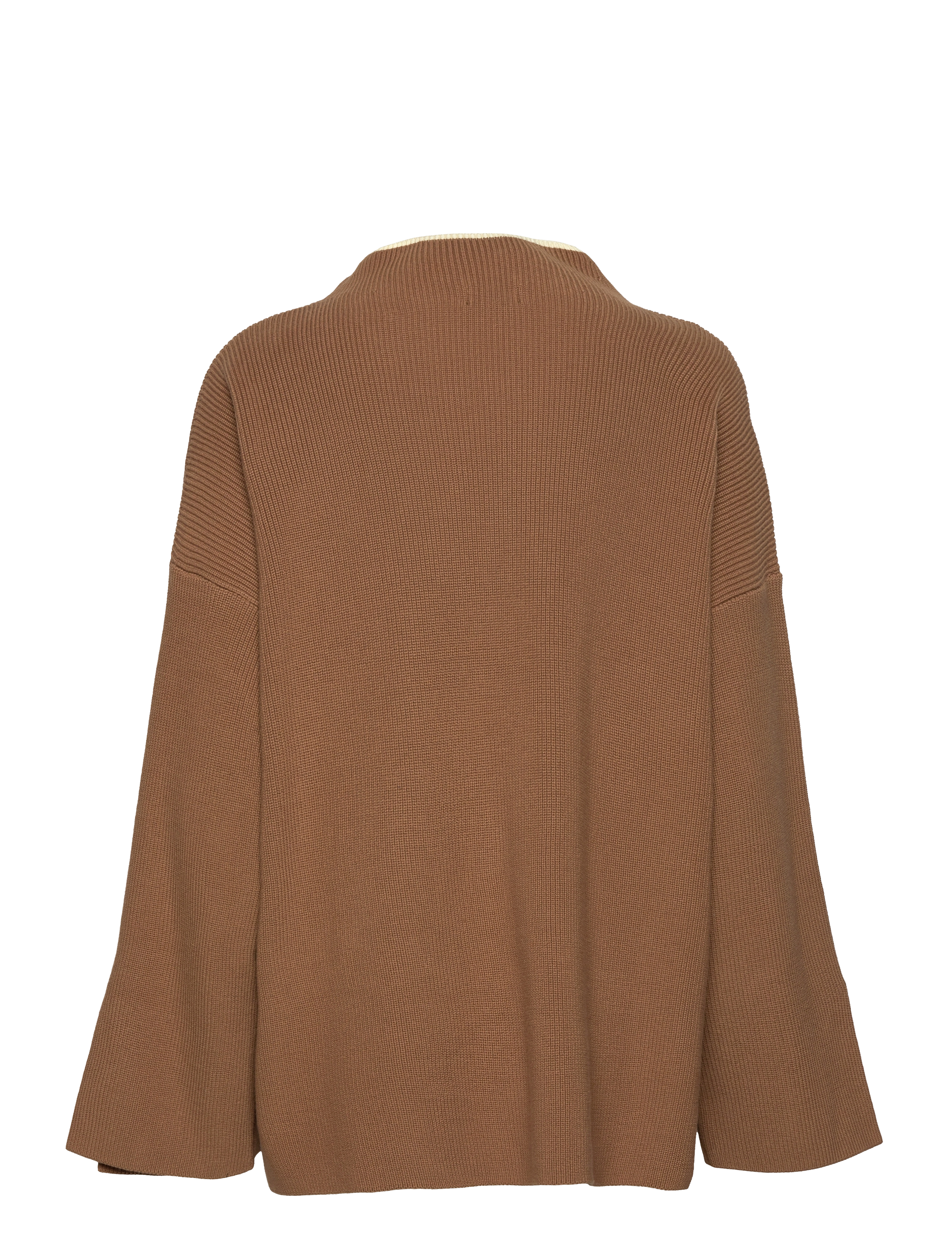 GANT - D1. RIB MOCK NECK SWEATER - roasted walnut - 1