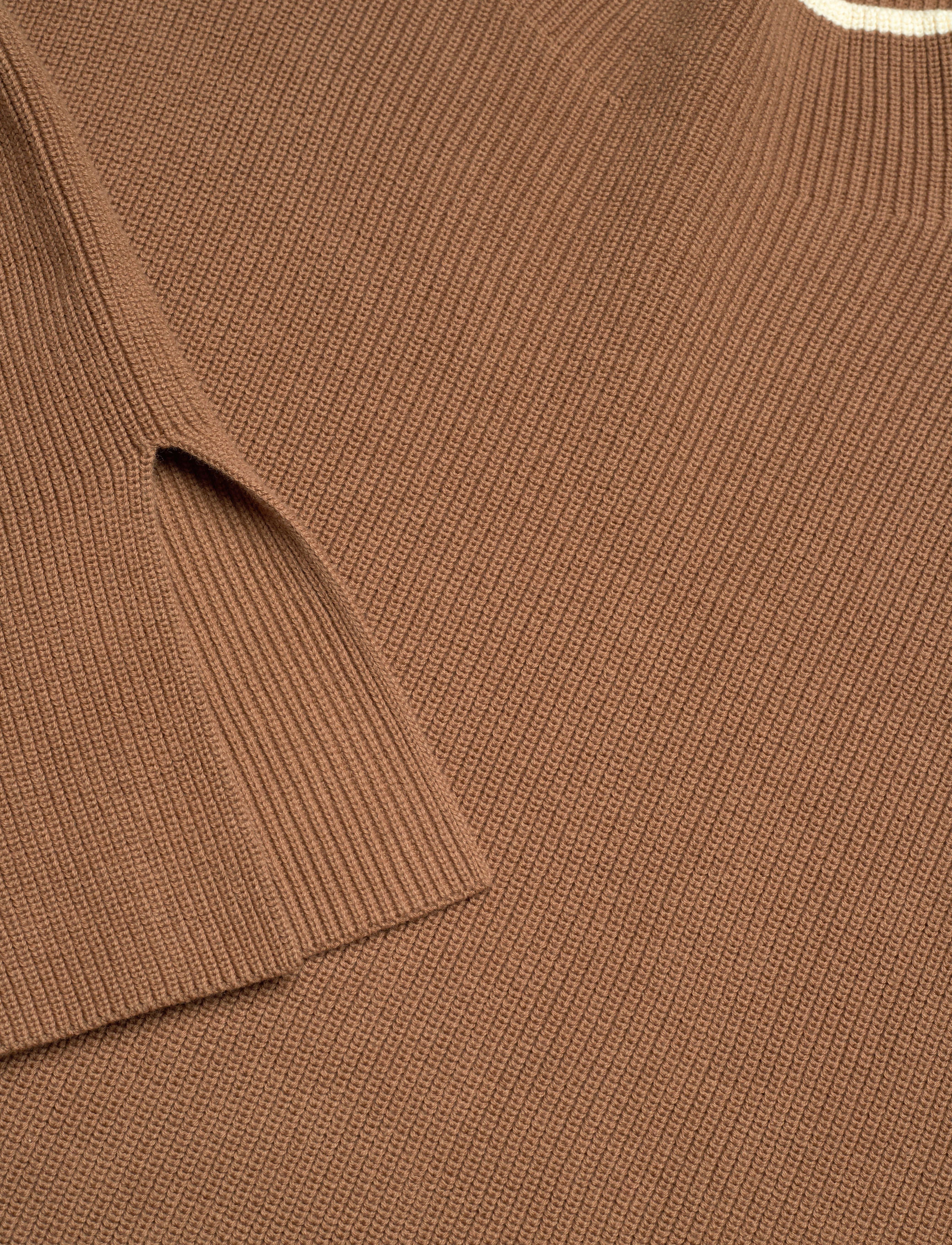 GANT - D1. RIB MOCK NECK SWEATER - roasted walnut - 2