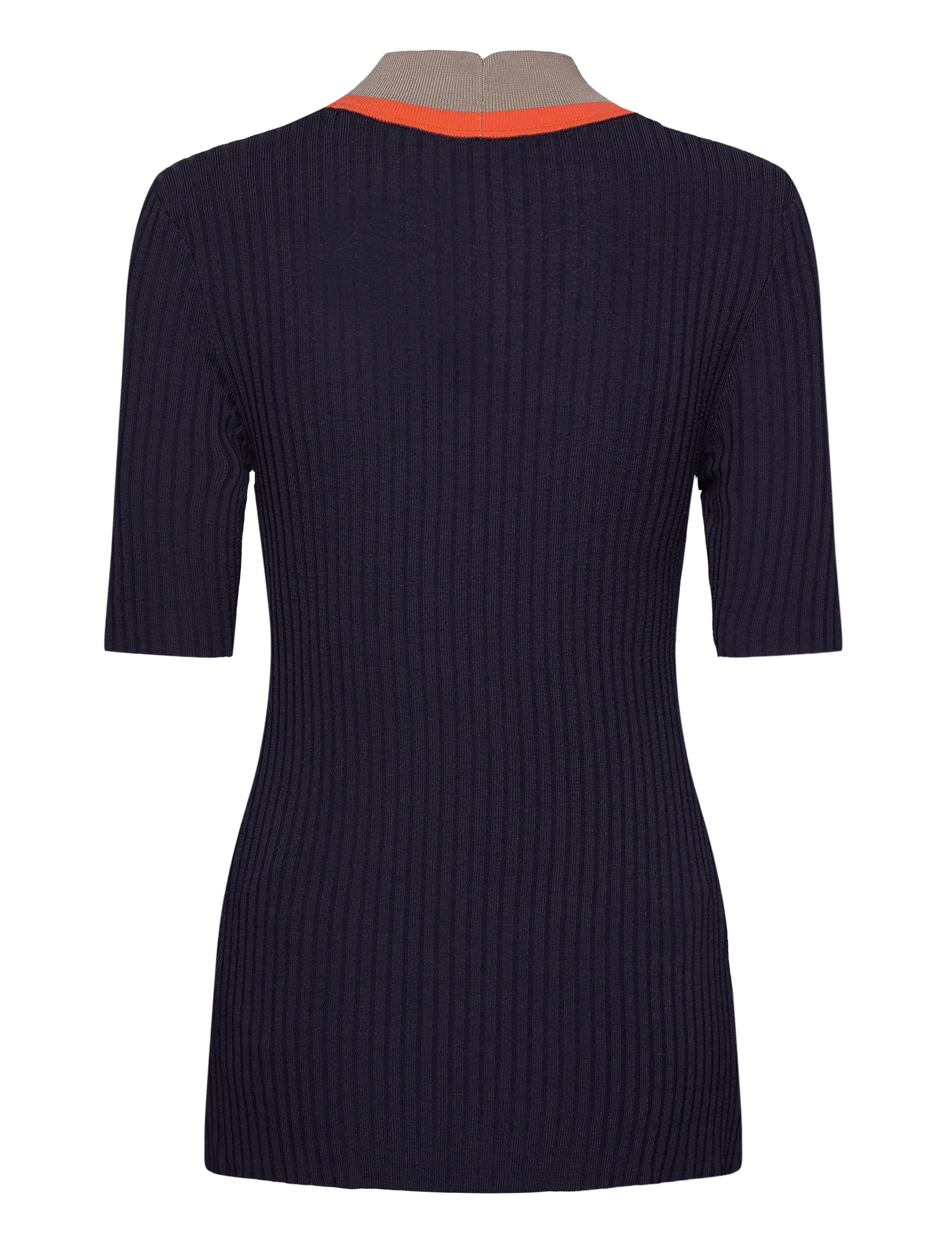 GANT - RIB V-NECK TOP - evening blue - 1