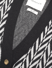 GANT - MULTICOLOR HERRINGBONE CARDIGAN - susegamieji megztiniai - ebony black - 2