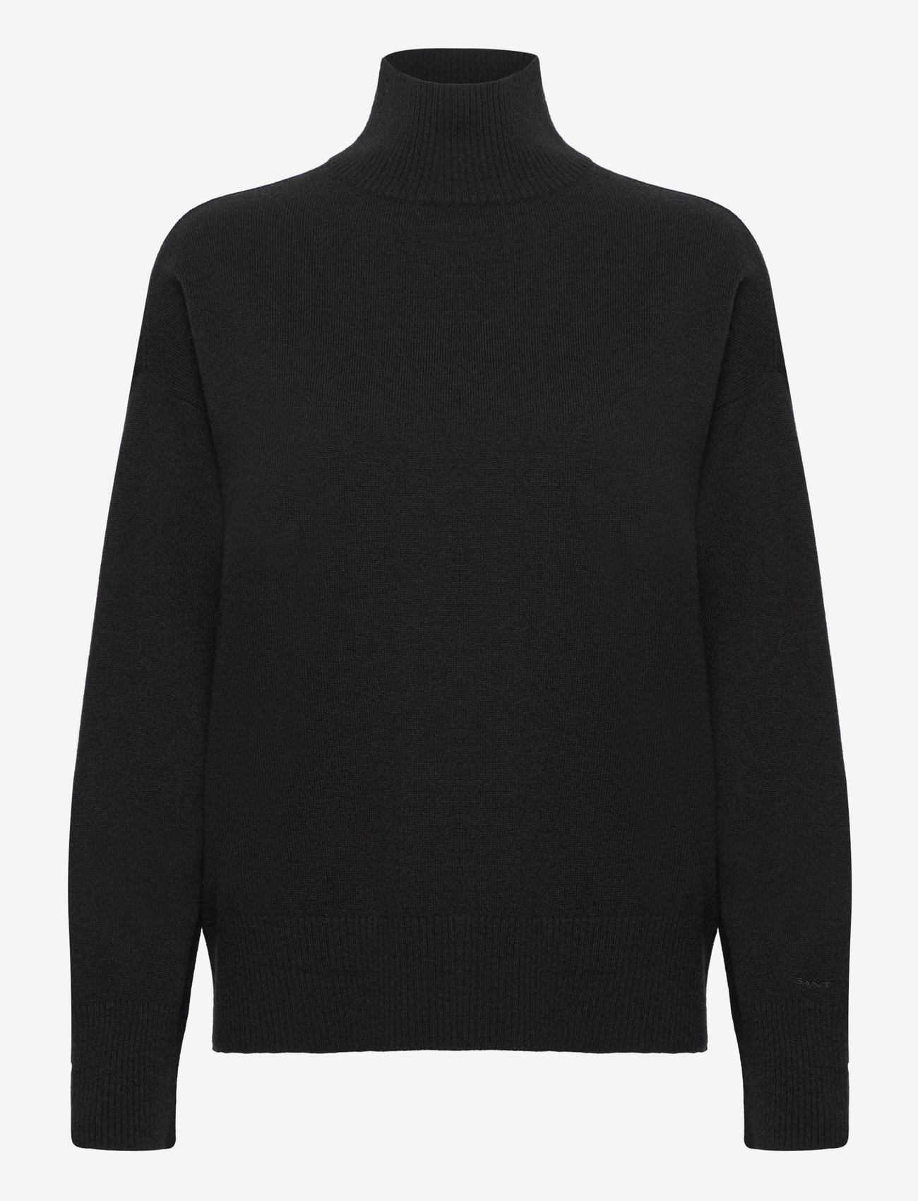 GANT - SUPERFINE LAMBSWOOL STAND COLLAR - rollkragenpullover - black - 1