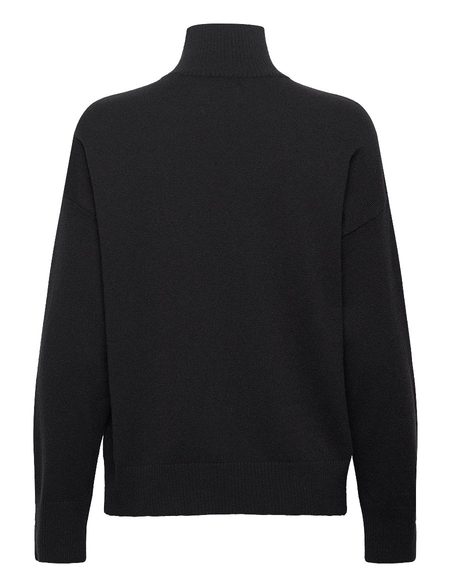 Gant - SUPERFINE LAMBSWOOL STAND COLLAR - pooloneuleet - black - 2