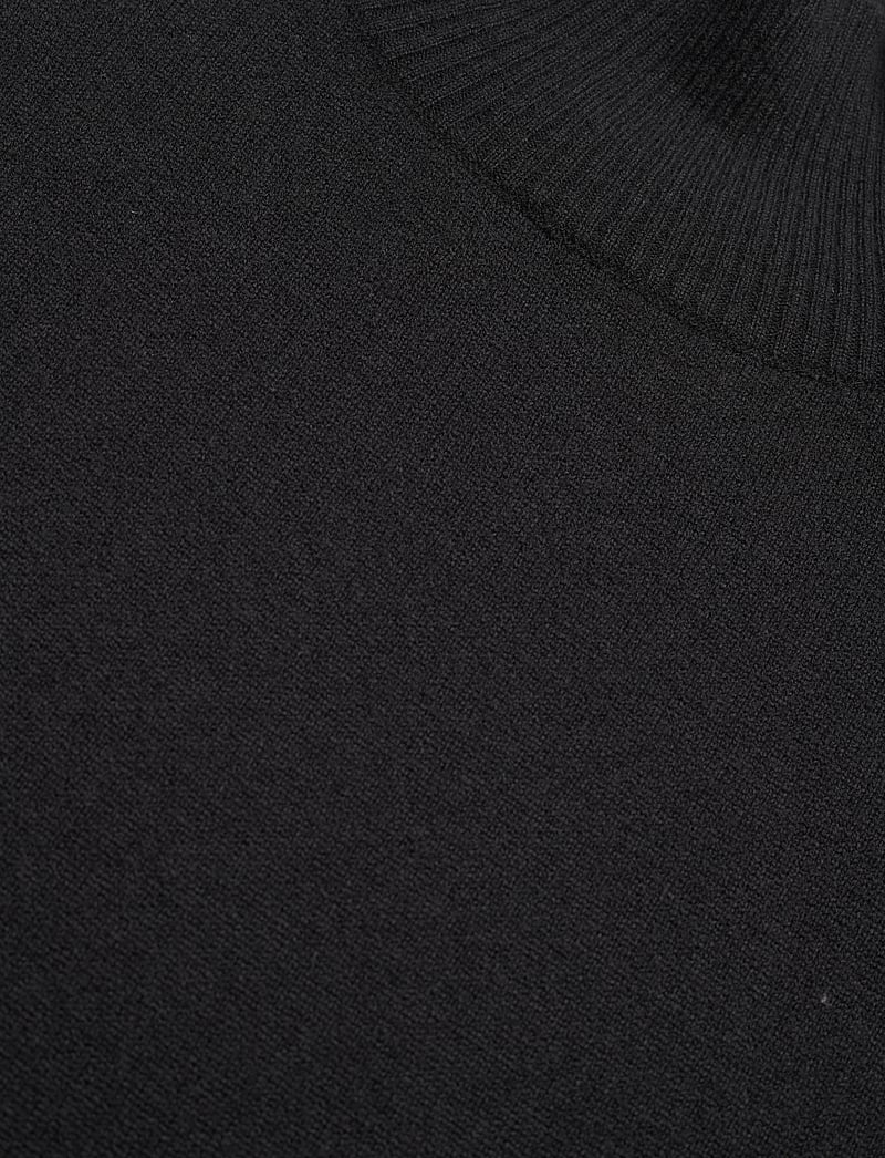 GANT - SUPERFINE LAMBSWOOL STAND COLLAR - džemperi ar augstu apkakli - black - 5