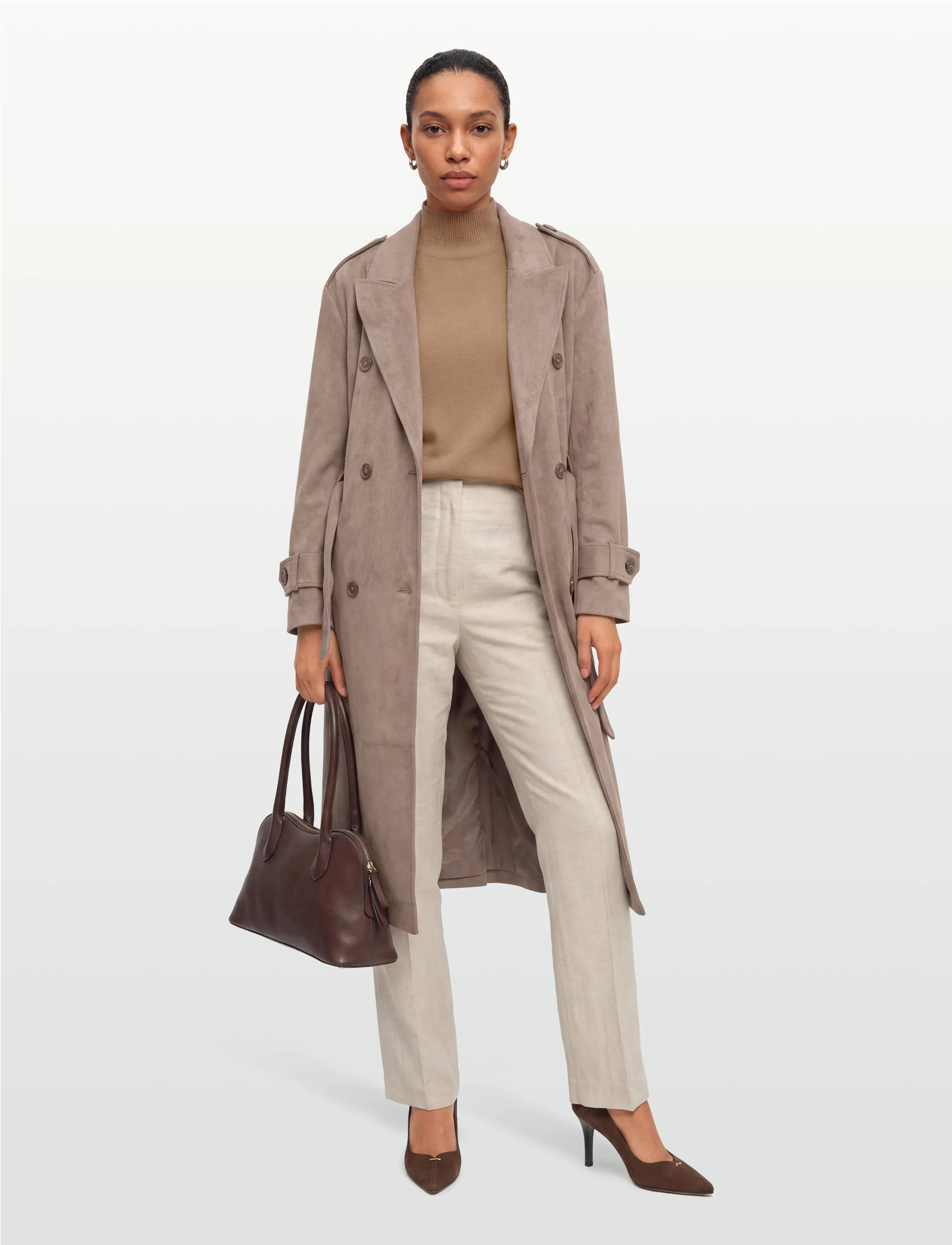 Gant - SUPERFINE LAMBSWOOL STAND COLLAR - rullekraver - caramel beige - 0