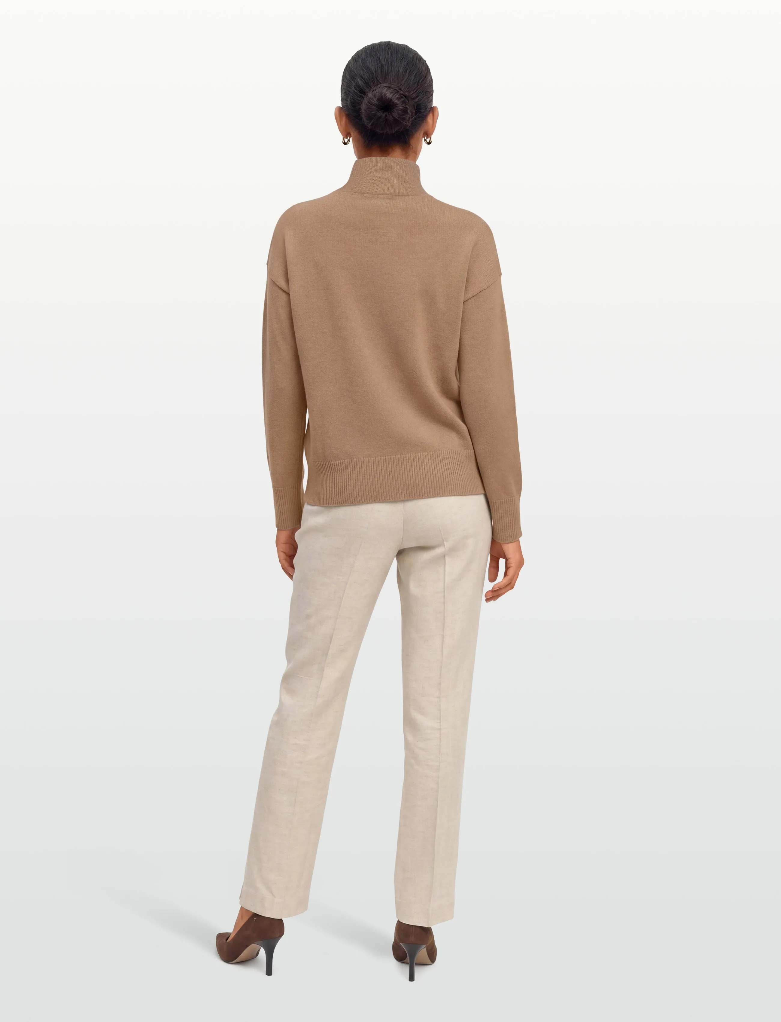 Gant - SUPERFINE LAMBSWOOL STAND COLLAR - rullekraver - caramel beige - 4