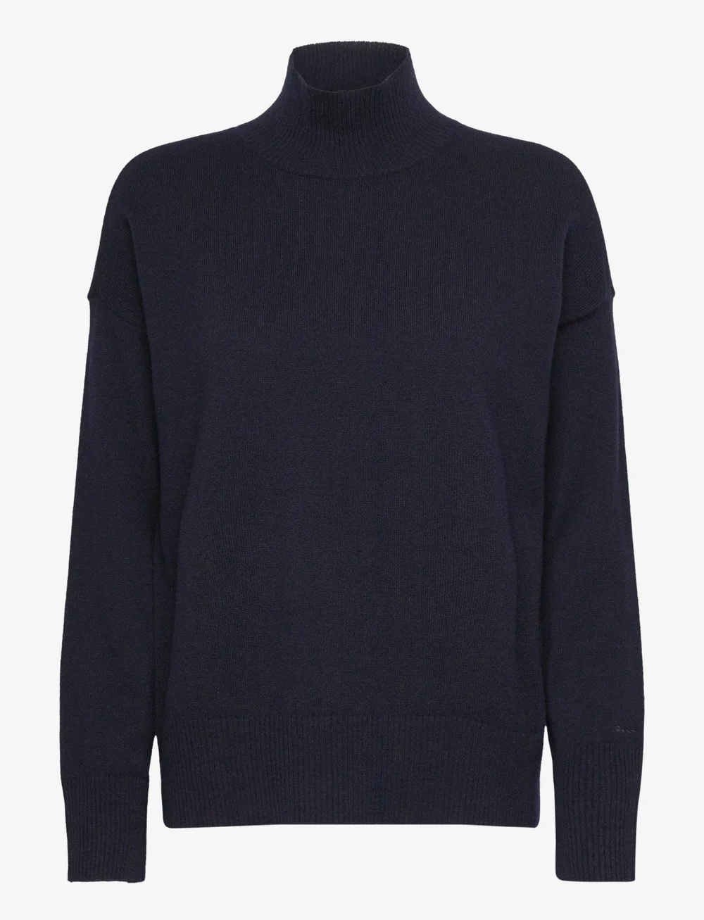 GANT - SUPERFINE LAMBSWOOL STAND COLLAR - rullekraver - evening blue - 1