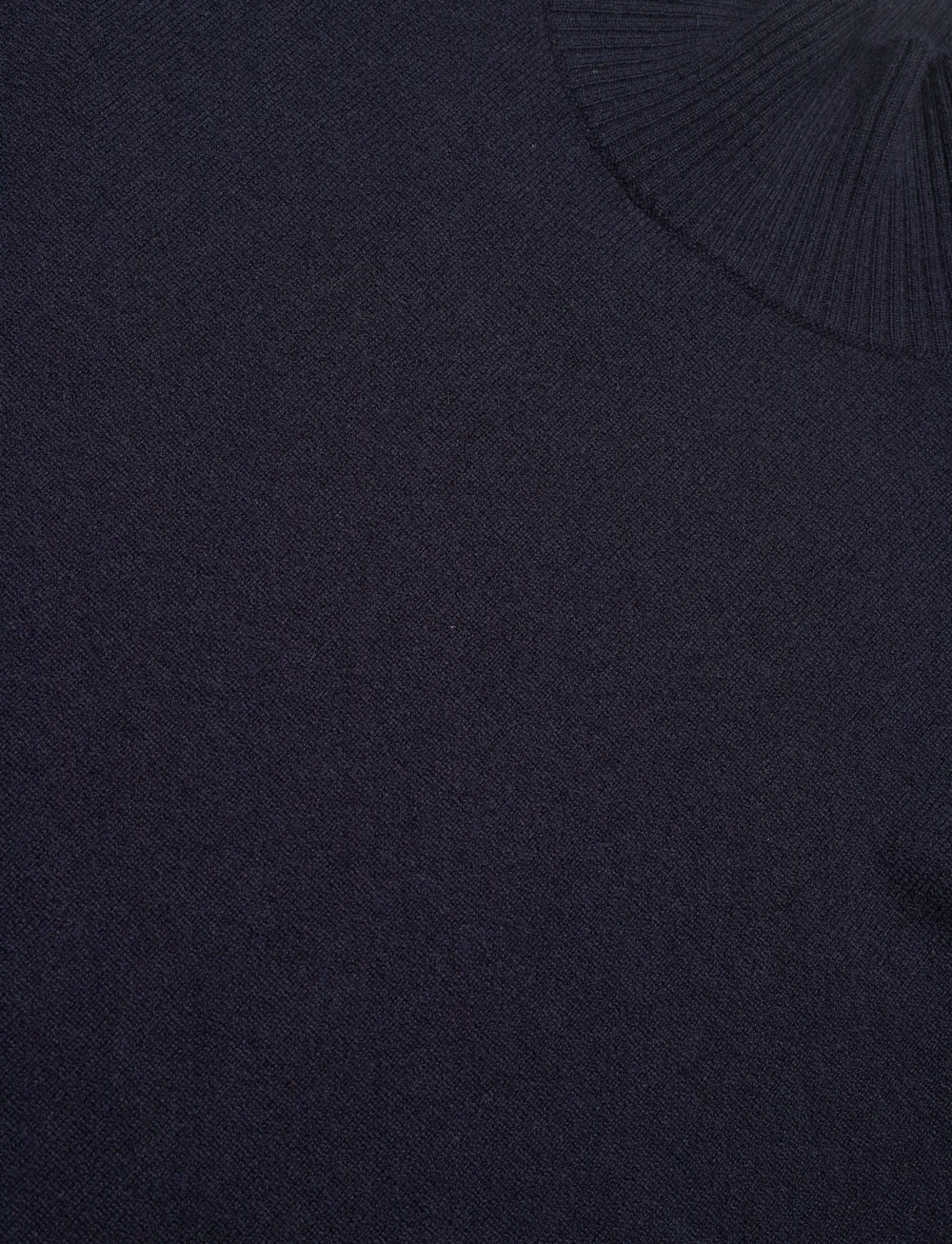 GANT - SUPERFINE LAMBSWOOL STAND COLLAR - rullekraver - evening blue - 5