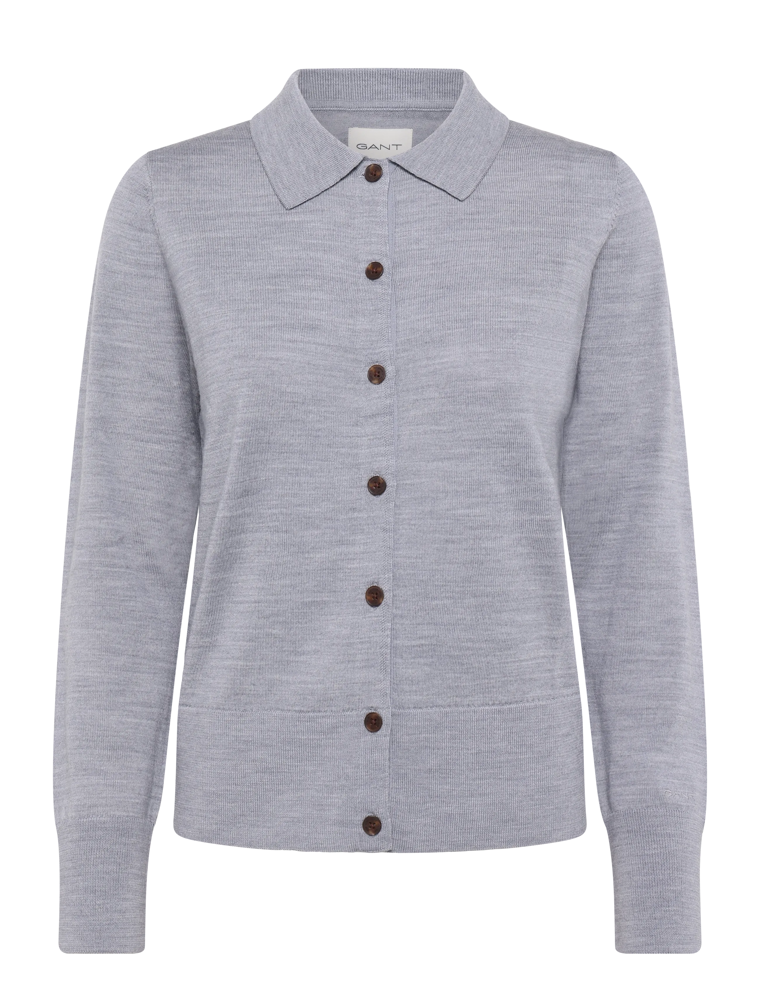 Gant EXTRAFINE MERINO CARDIGAN - Bis zu 25% Rabatt - GREY MELANGE / grey