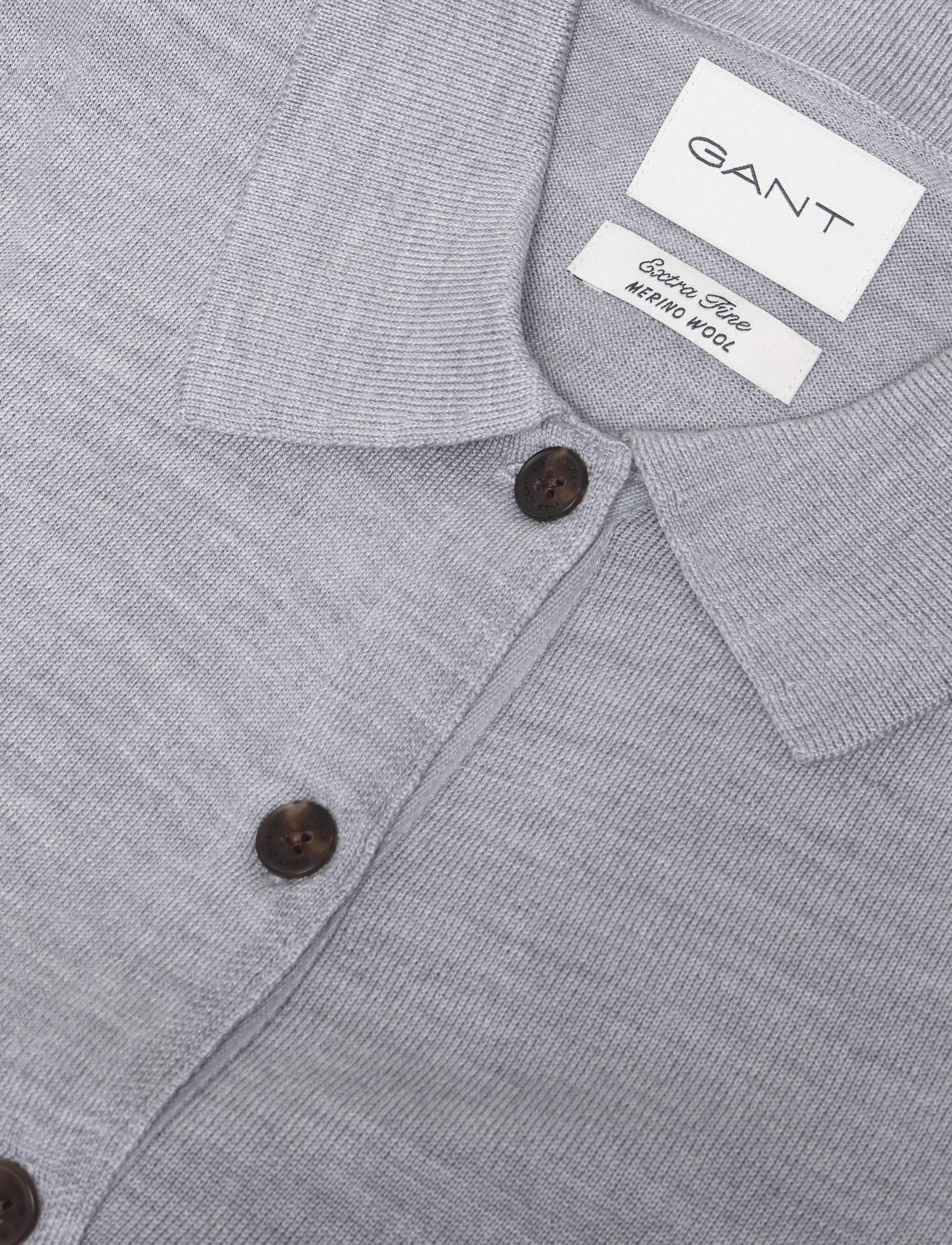 Gant - EXTRAFINE MERINO CARDIGAN - grey melange - 2