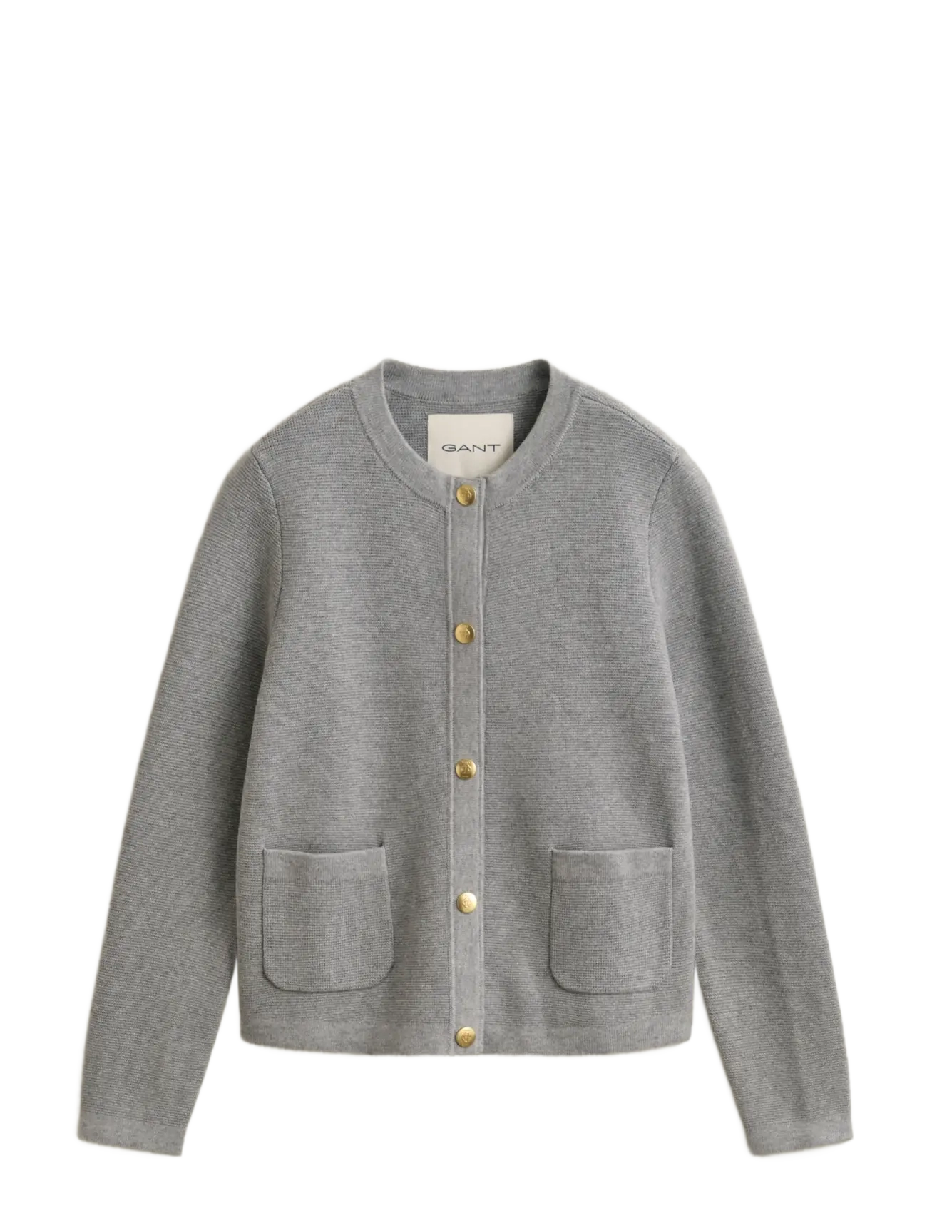 Gant Cotton Cardigan - Strickmode - GREY MELANGE / grey