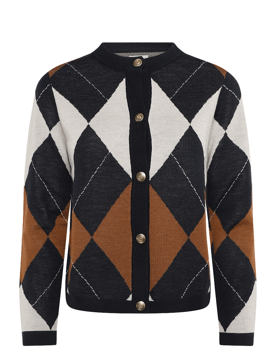Gant - ARGYLE C-NECK CARDIGAN - evening blue - 1