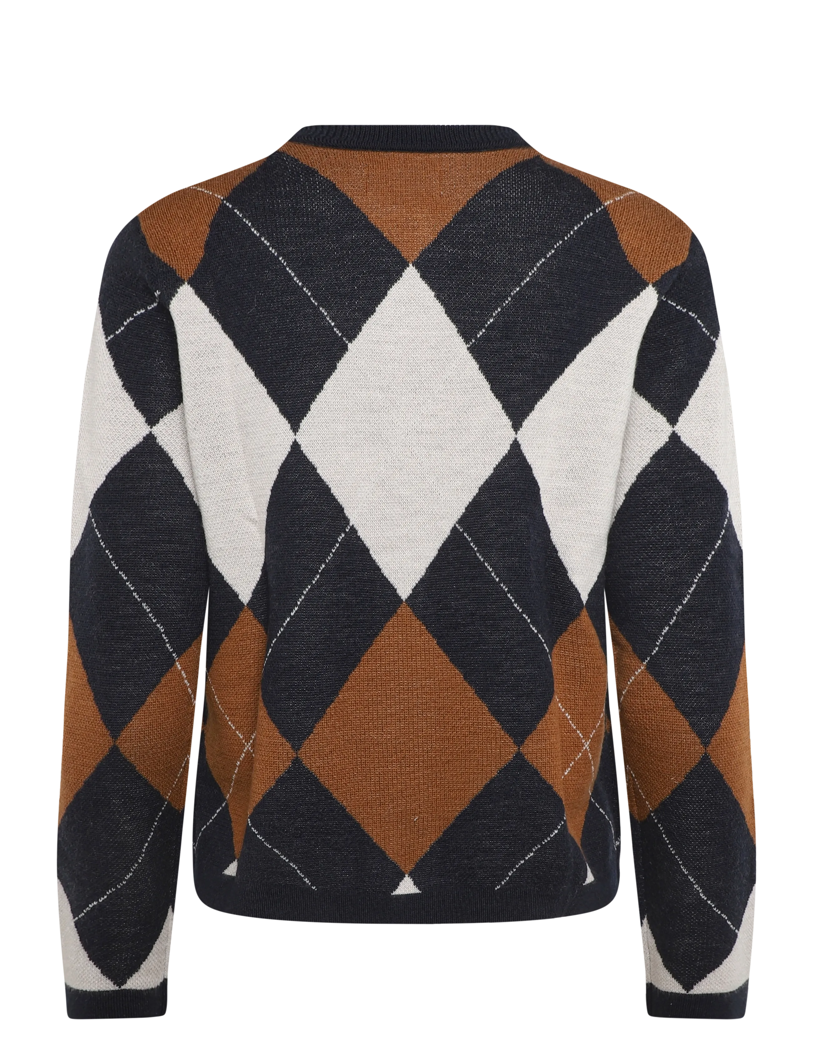 Gant - ARGYLE C-NECK CARDIGAN - evening blue - 2