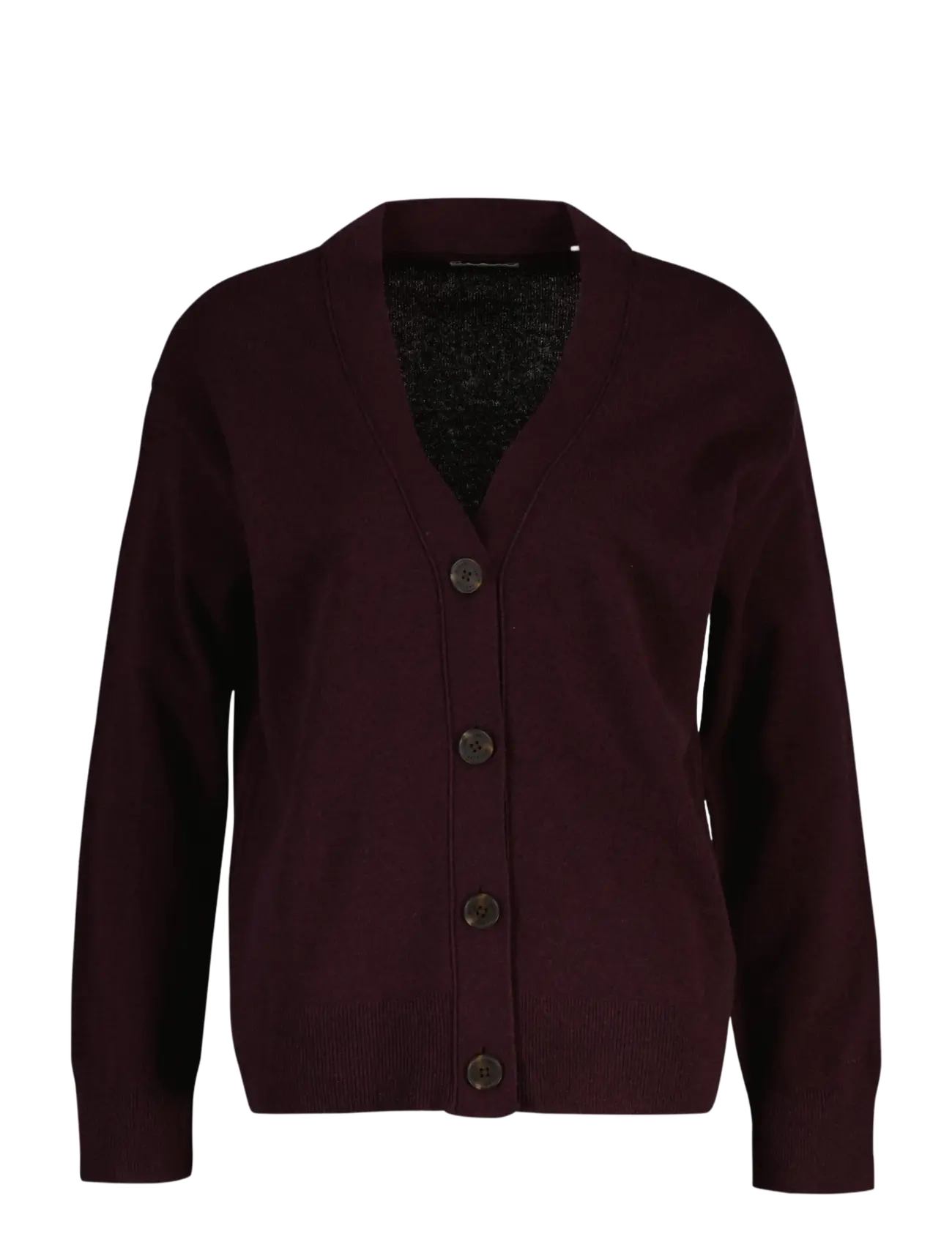 Gant SUPERFINE LAMBSWOOL CARDIGAN - Koftor - DARKENED WINE / burgundy