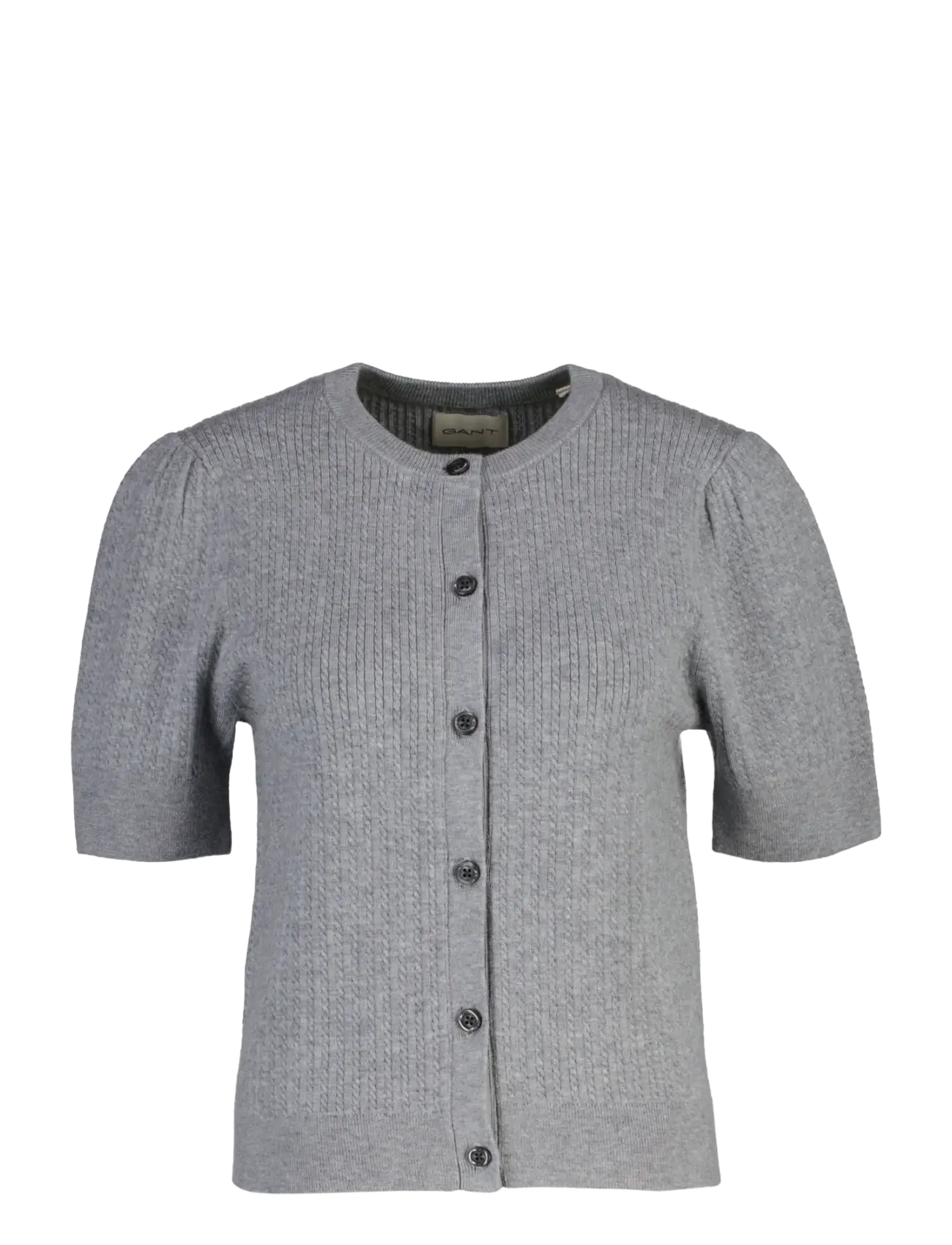 Gant MINI CABLE C-NECK CARDIGAN SS - Modetrends - GREY MELANGE / grey