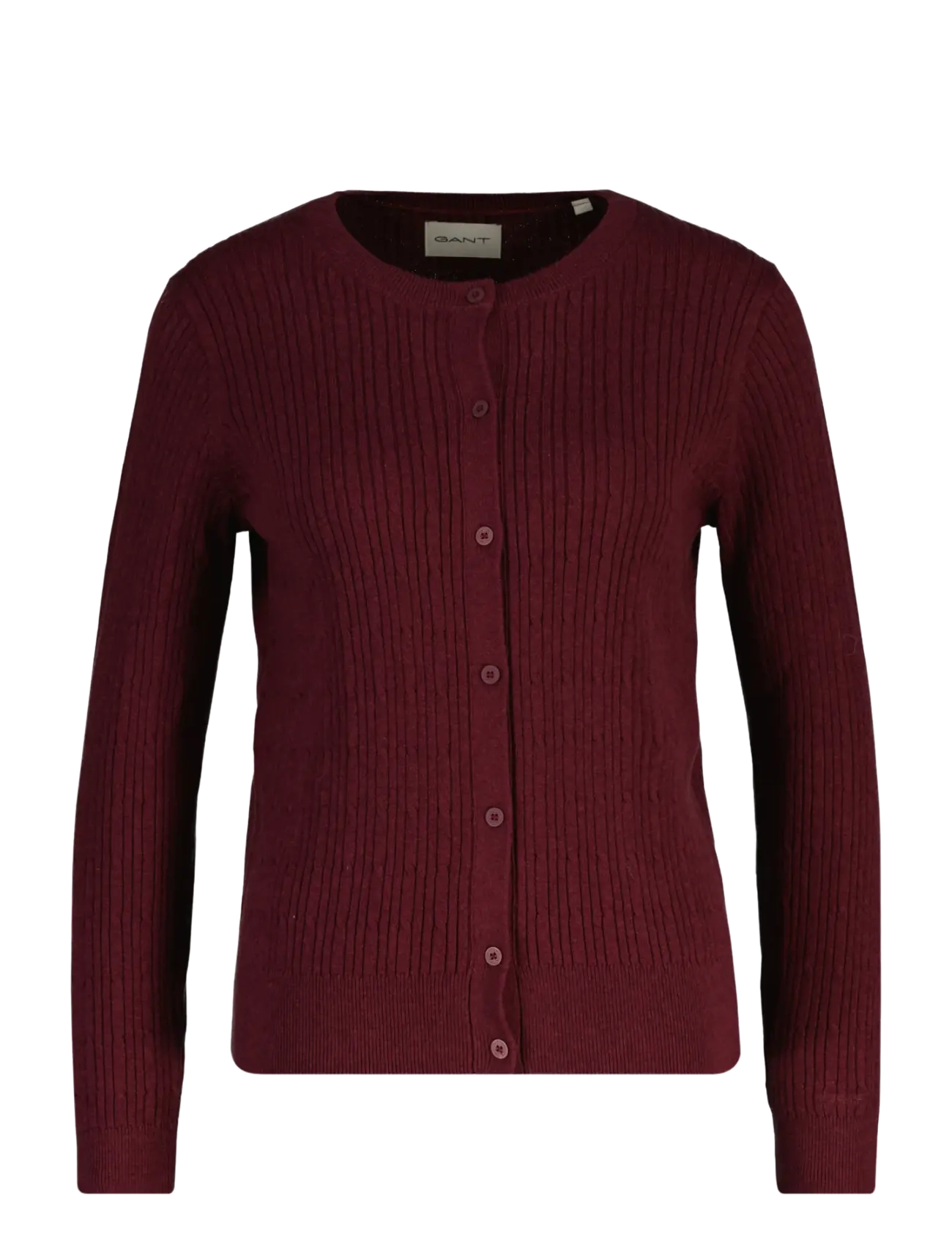 Gant MINI CABLE KNIT CARDIGAN - Koftor - DARKENED WINE / burgundy