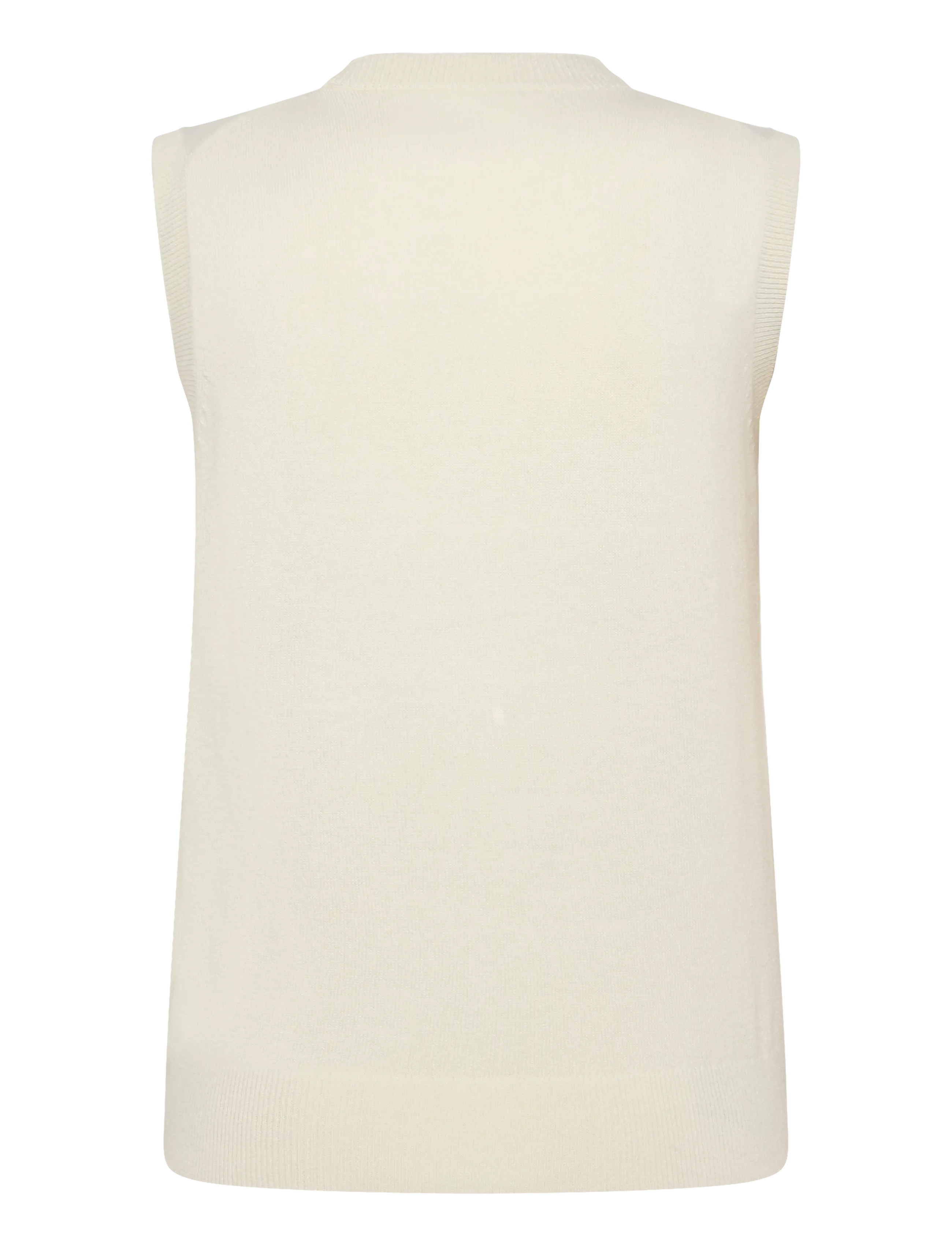 Gant - WOOL KNITTED VEST - kootud vestid - cream - 1
