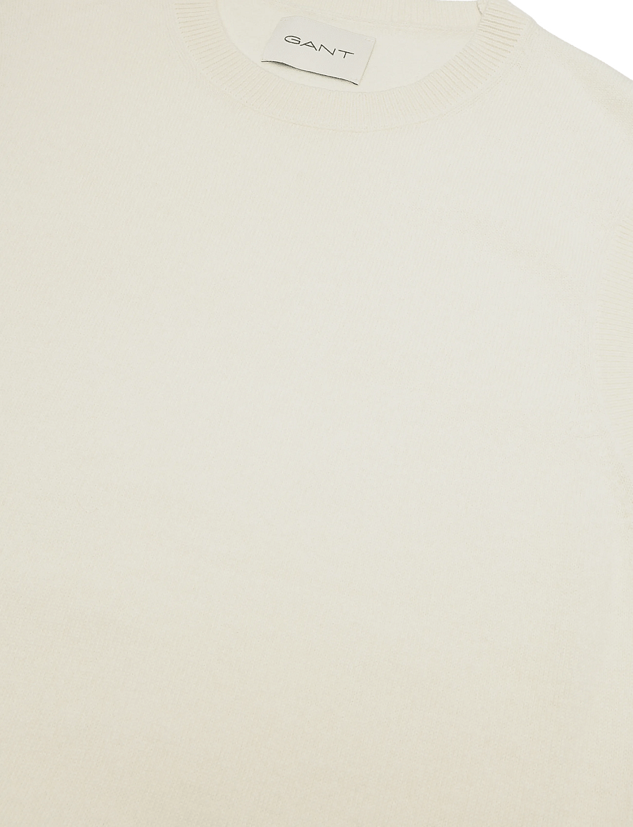 Gant - WOOL KNITTED VEST - kootud vestid - cream - 2