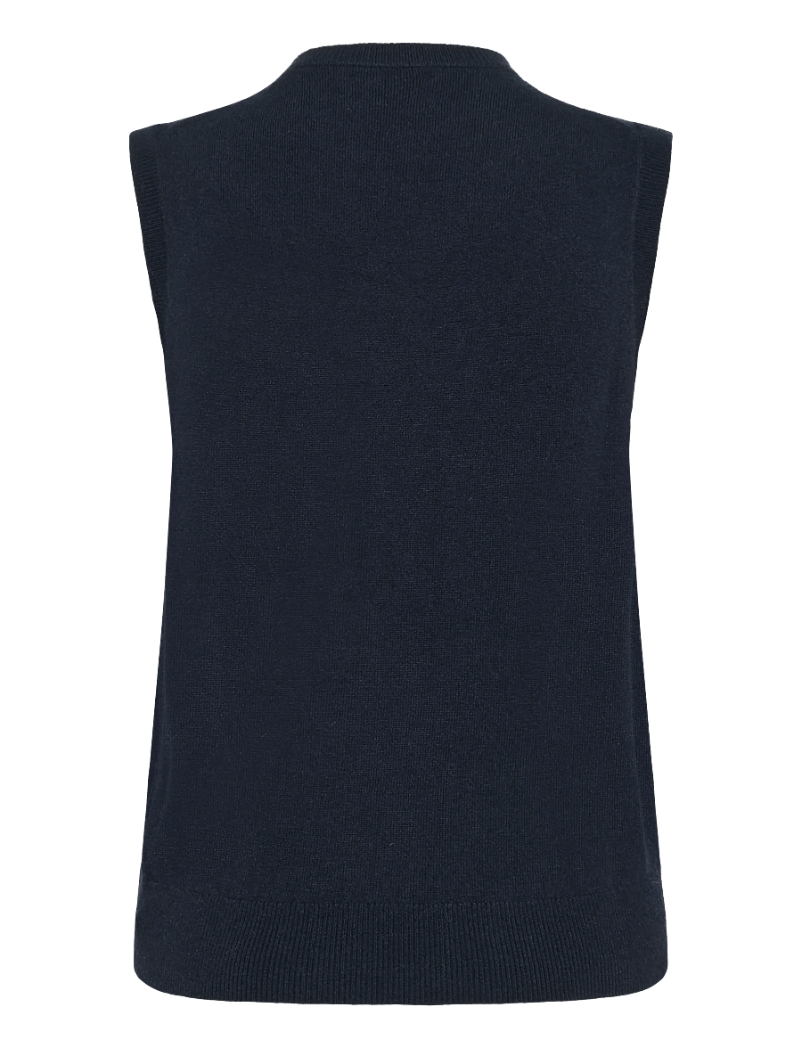 Gant - WOOL KNITTED VEST - kootud vestid - evening blue - 1