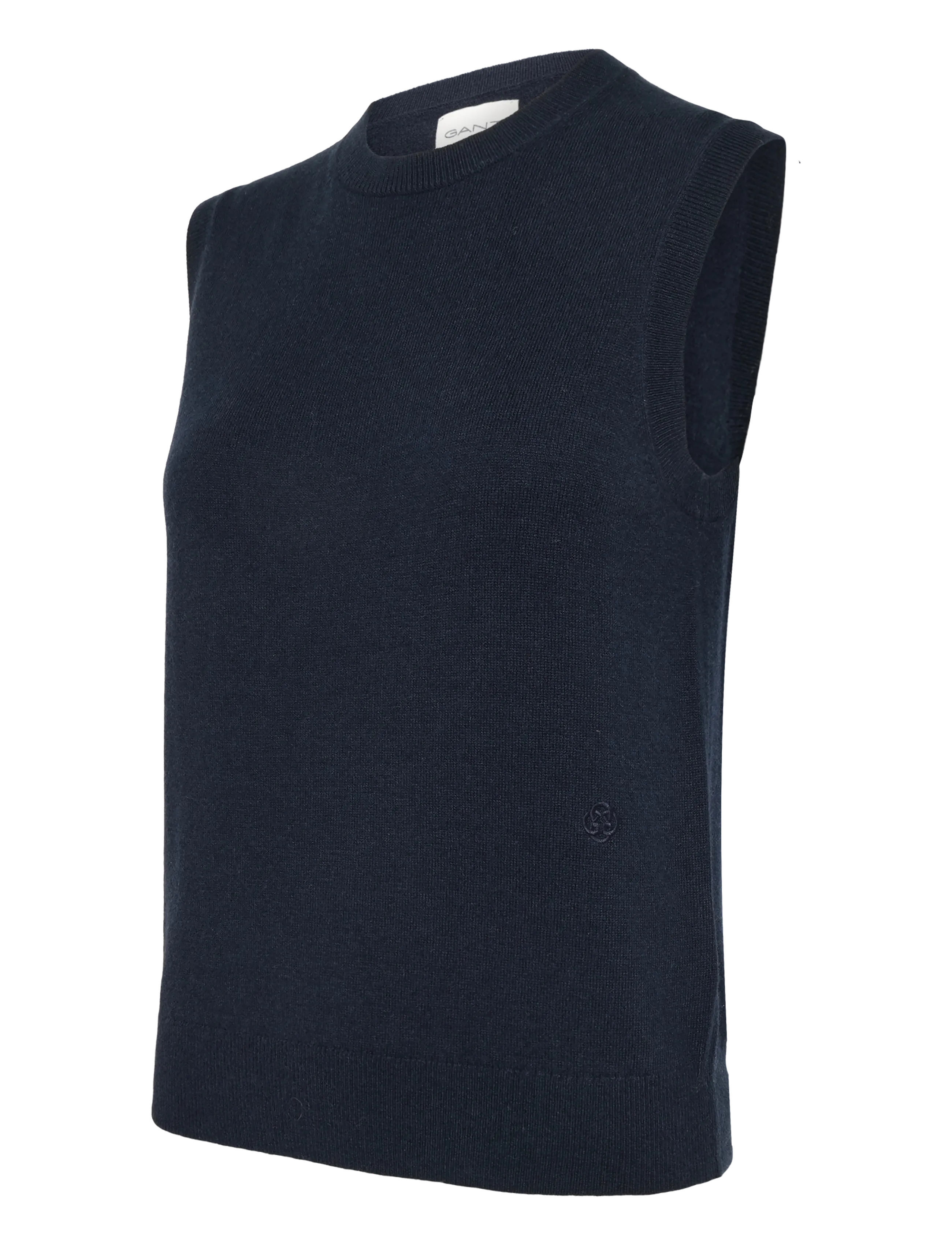 Gant - WOOL KNITTED VEST - evening blue - 2