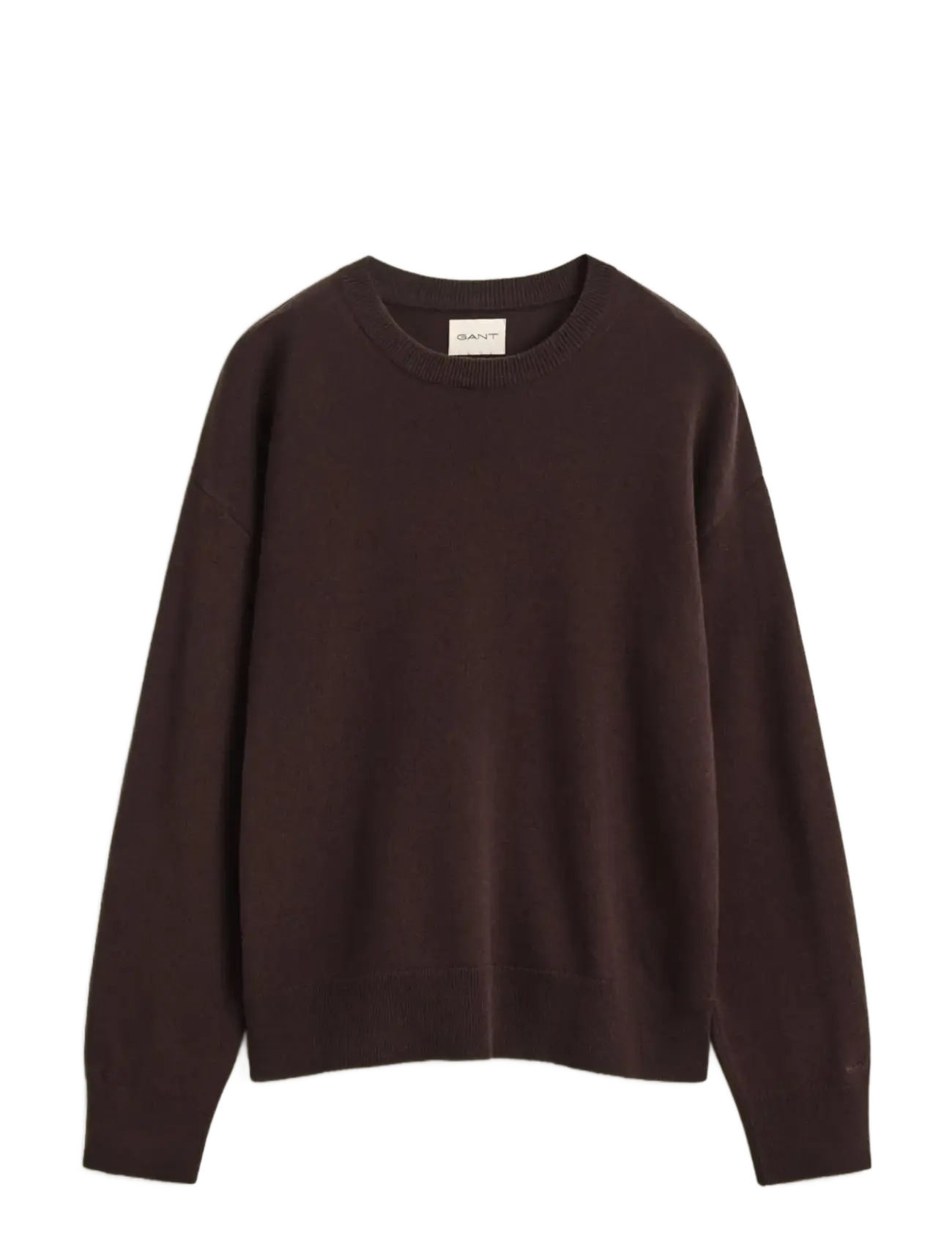 Gant SUPERFINE LAMBSWOOL C-NECK - Tøj - DEEP BROWN / brown