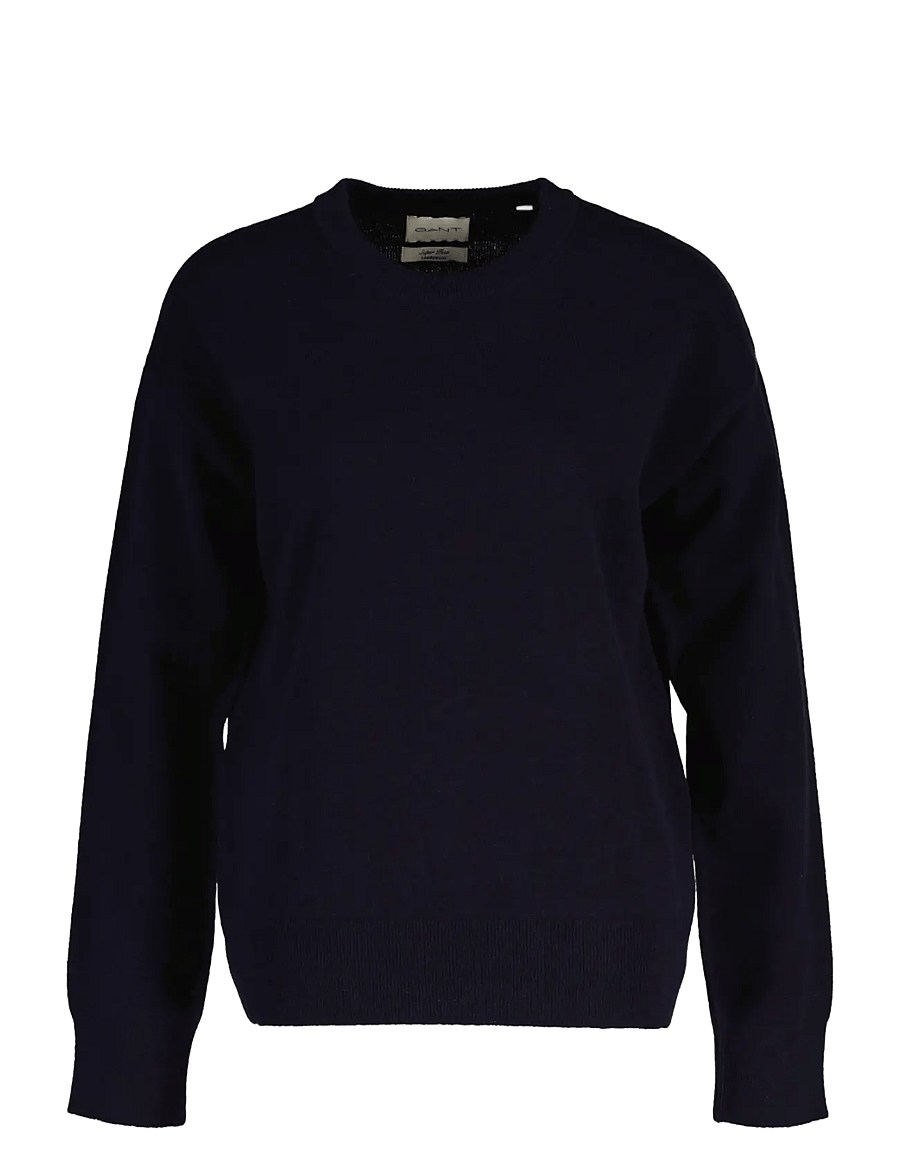 Gant - SUPERFINE LAMBSWOOL C-NECK - kampsunid - evening blue - 1