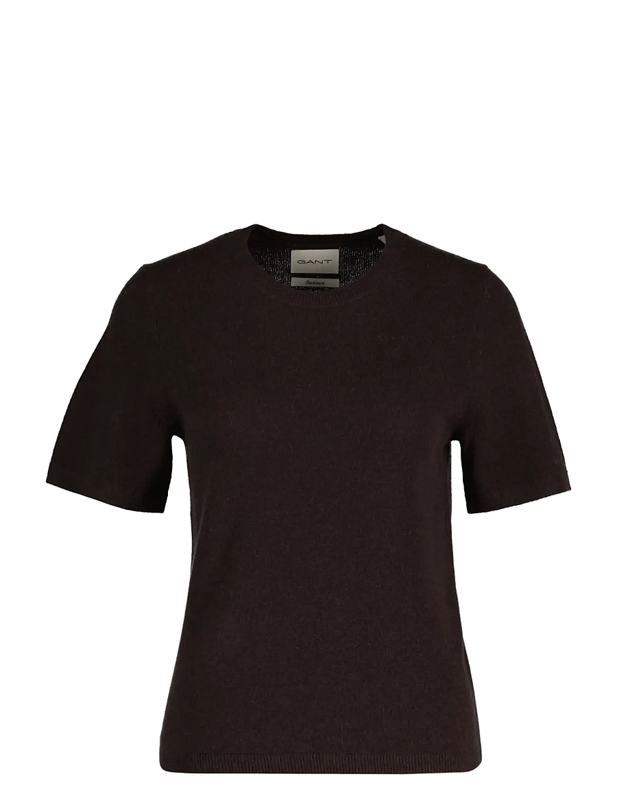 Gant - CASHMERE C-NECK SS - cashmere - deep brown - 1
