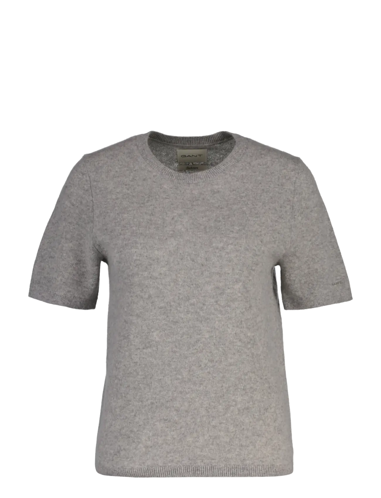 Gant CASHMERE C-NECK SS - Jumpers - GREY MELANGE / grey