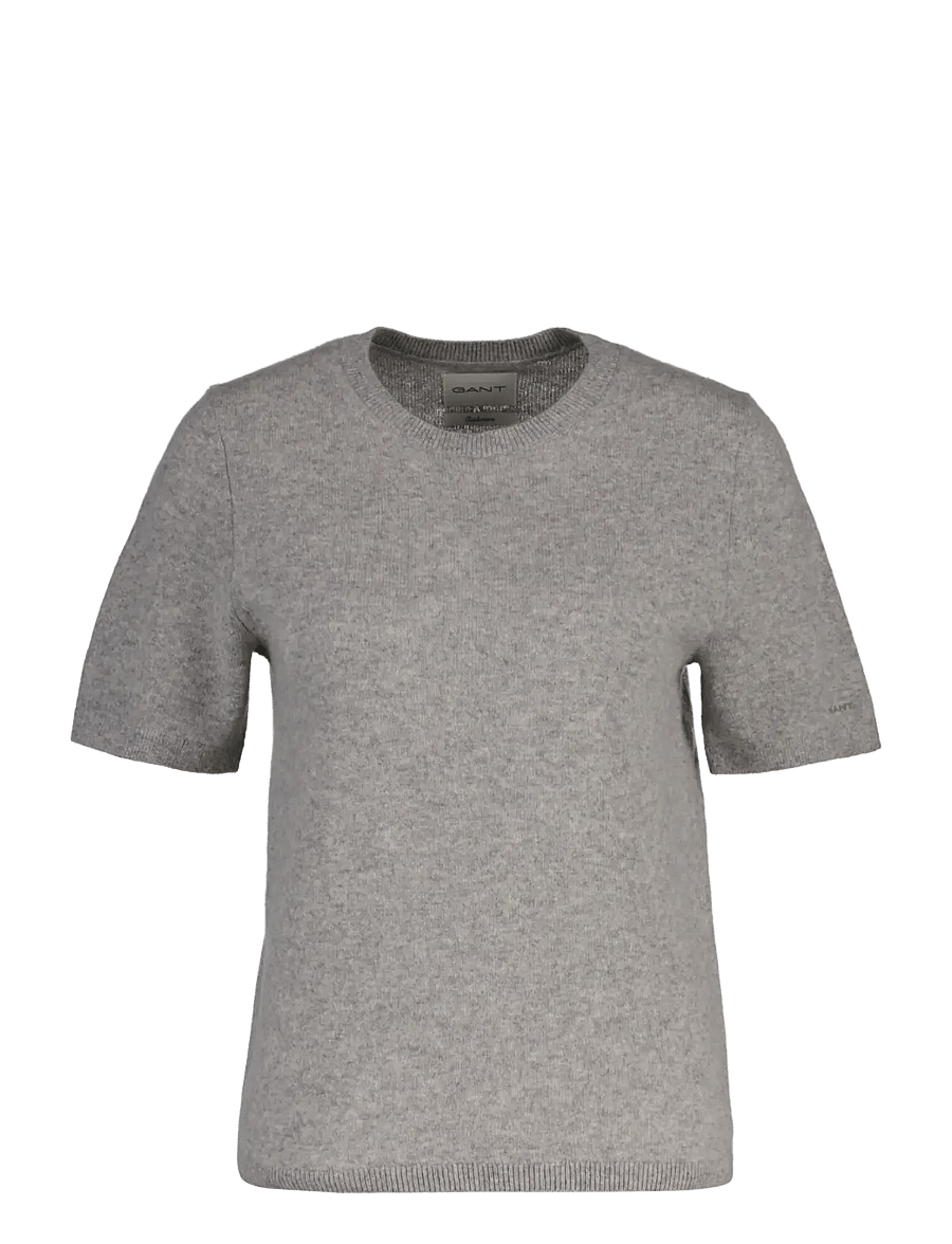 Gant - CASHMERE C-NECK SS - kaschmir - grey melange - 1