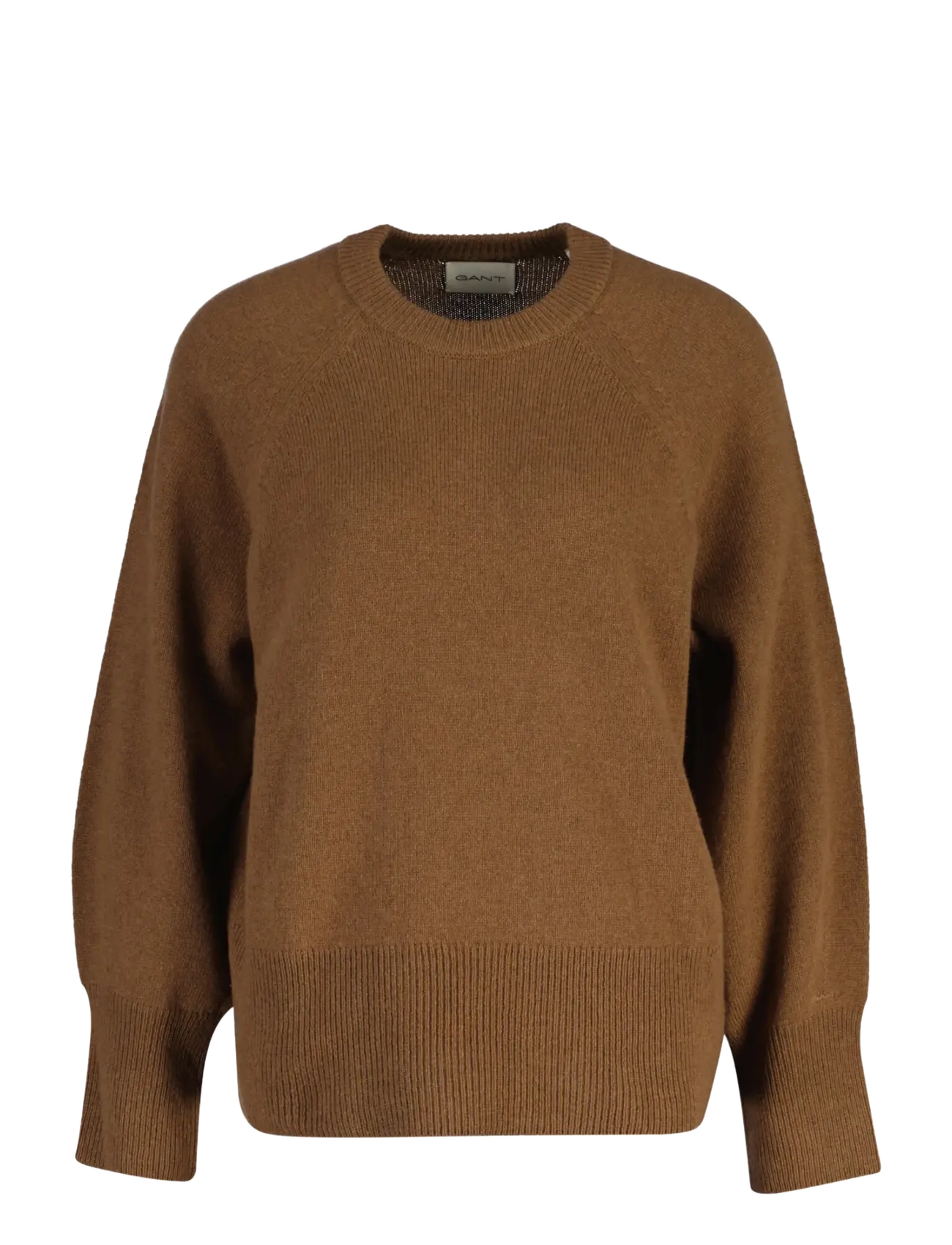 Gant WOOL CASHMERE C-NECK - Jumpers - WARM KHAKI / brown