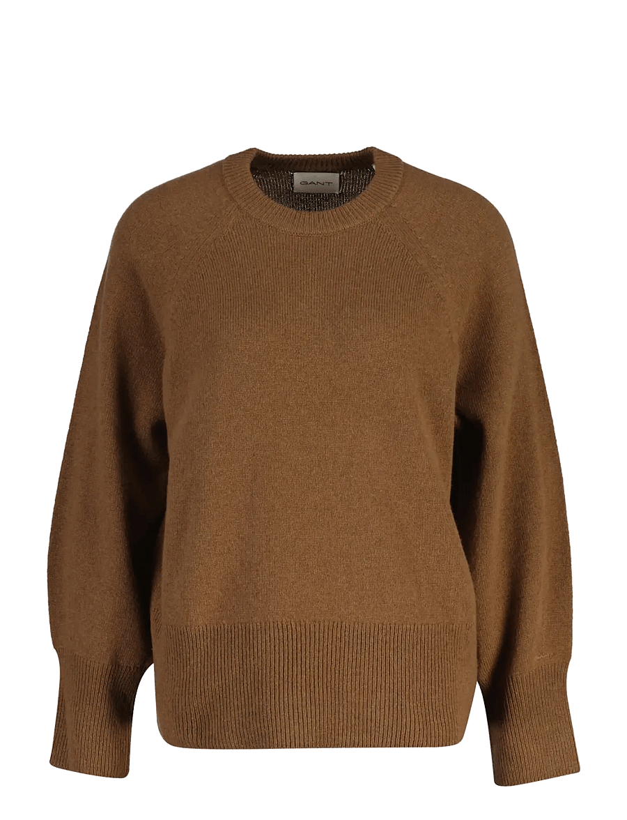 Gant - WOOL CASHMERE C-NECK - cashmere - warm khaki - 1