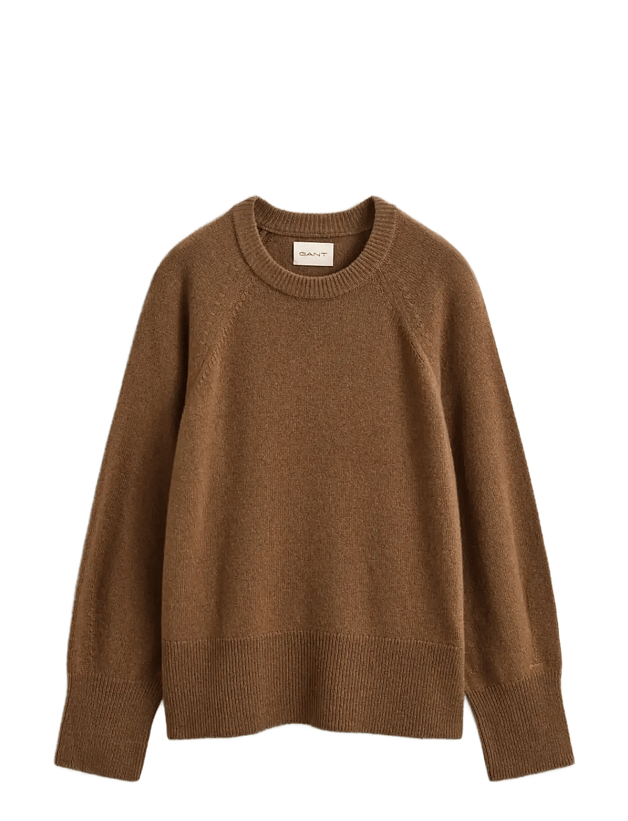 Gant - WOOL CASHMERE C-NECK - cashmere - warm khaki - 1