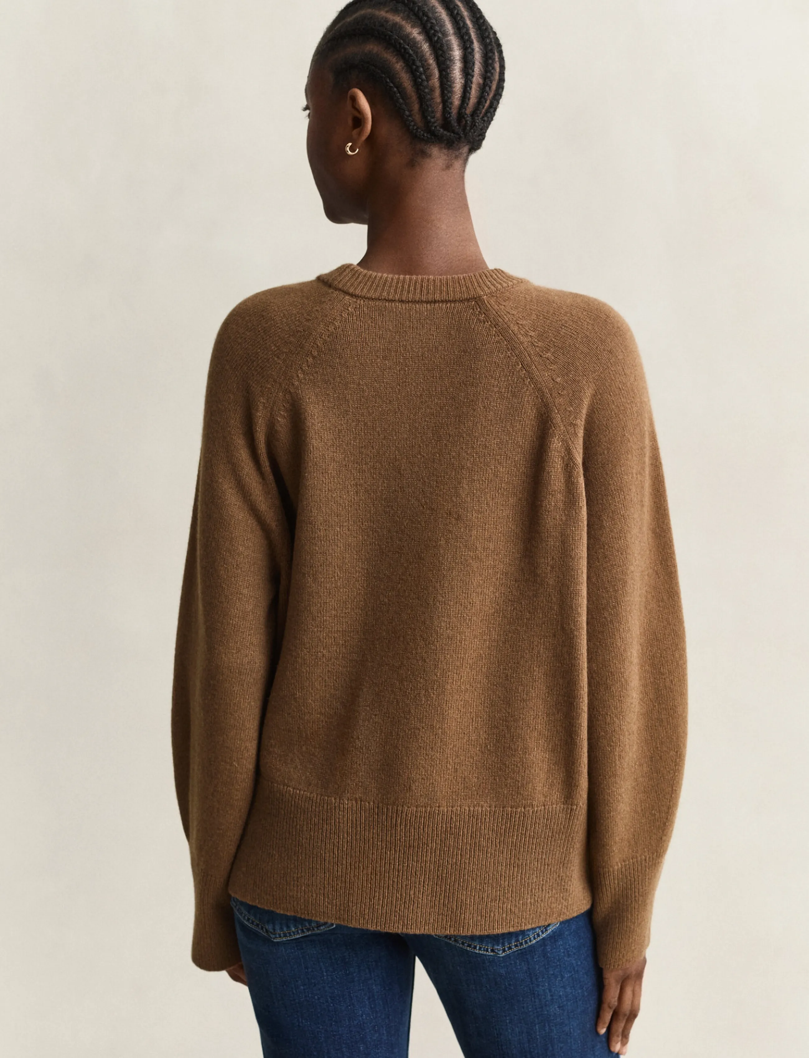 Gant - WOOL CASHMERE C-NECK - cashmere - warm khaki - 2