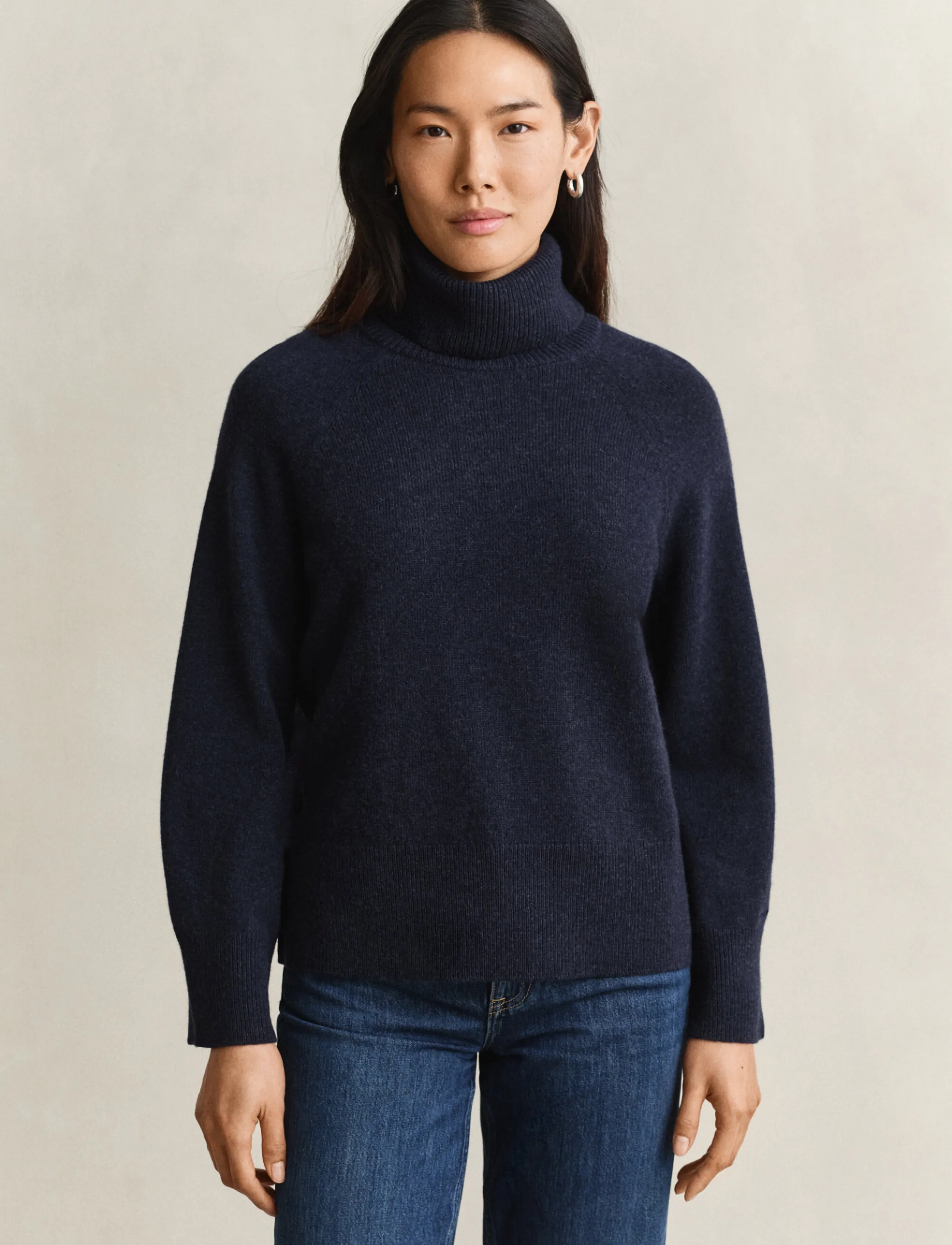 Gant WOOL CASHMERE TURTLENECK - Gant - EVENING BLUE / navy