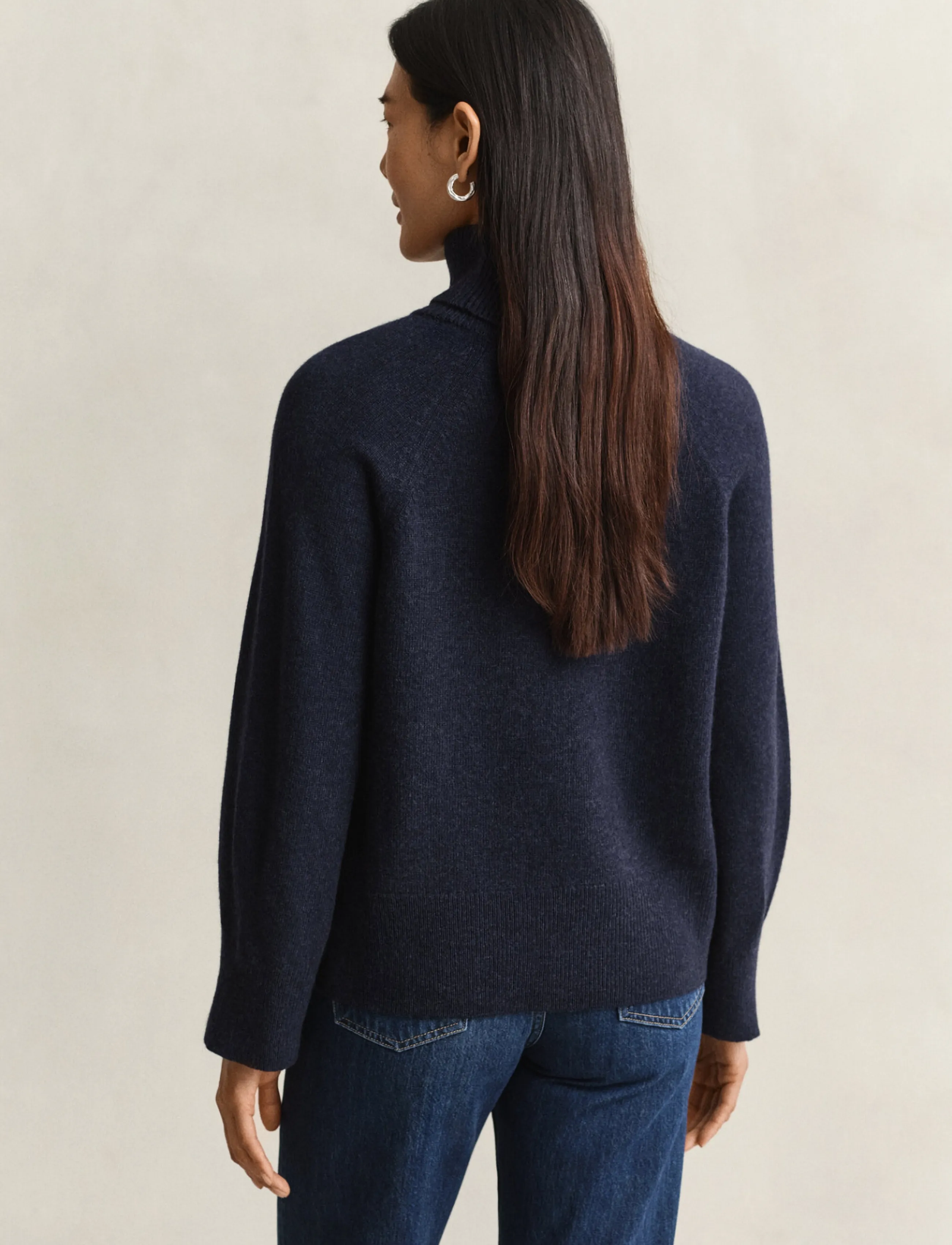 Gant - WOOL CASHMERE TURTLENECK - cashmere - evening blue - 2