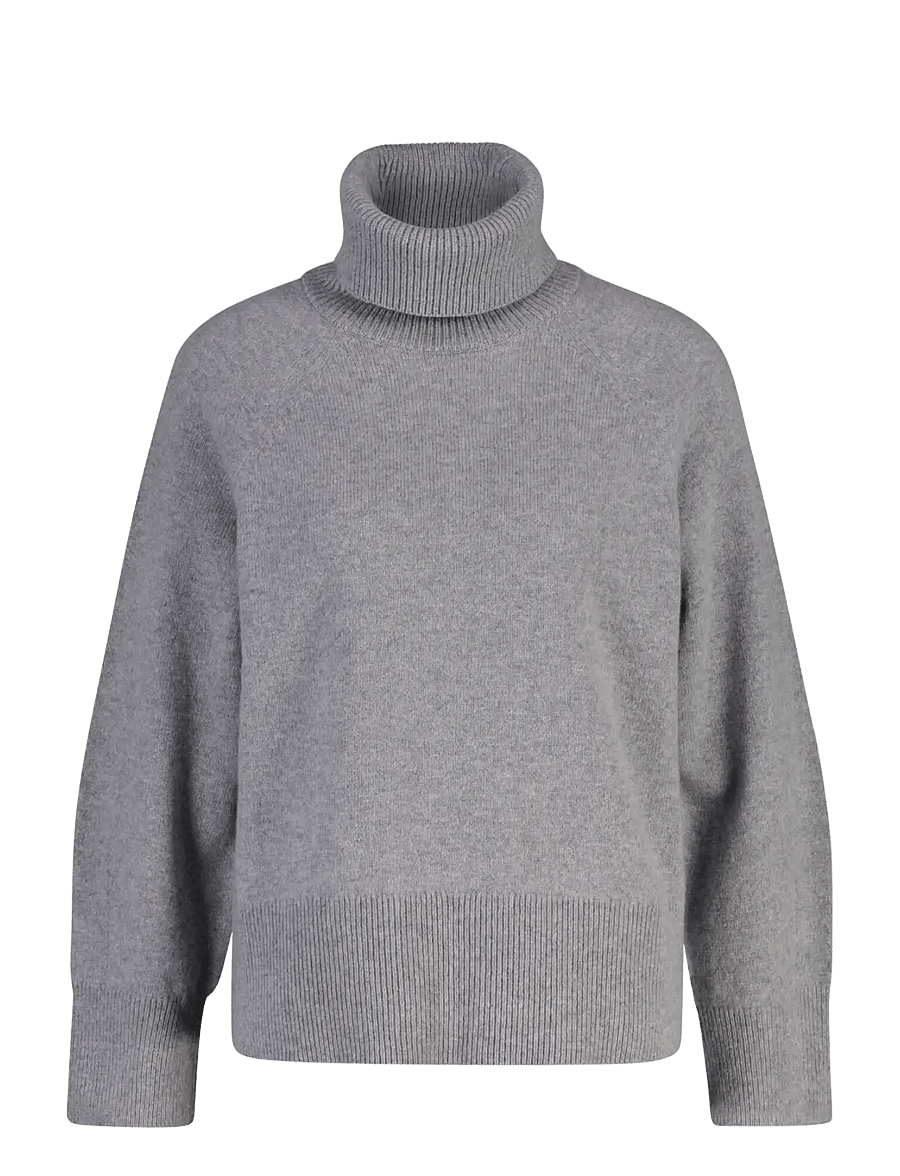 Gant - WOOL CASHMERE TURTLENECK - cashmere - grey melange - 0