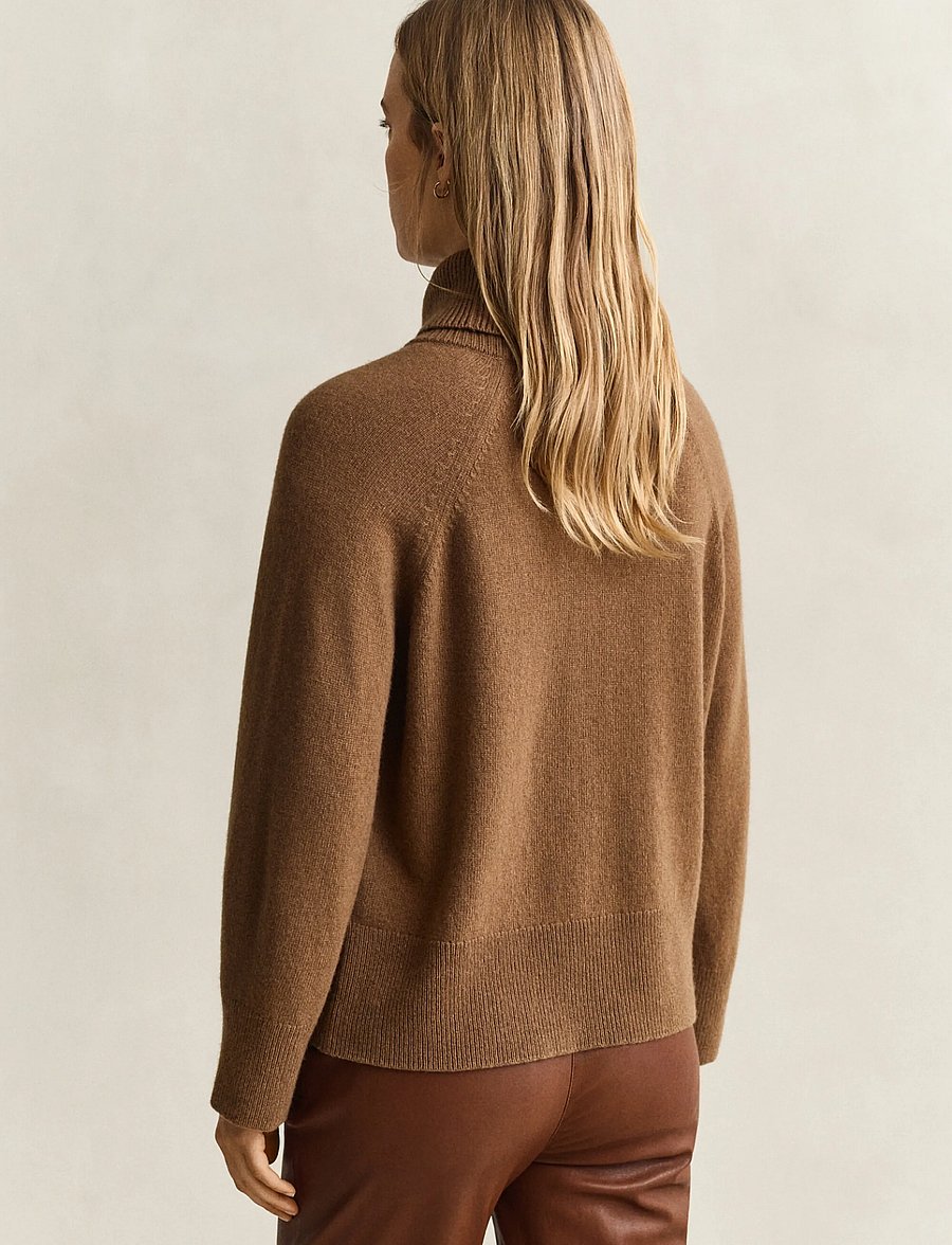 Gant - WOOL CASHMERE TURTLENECK - kaschmir - warm khaki - 2