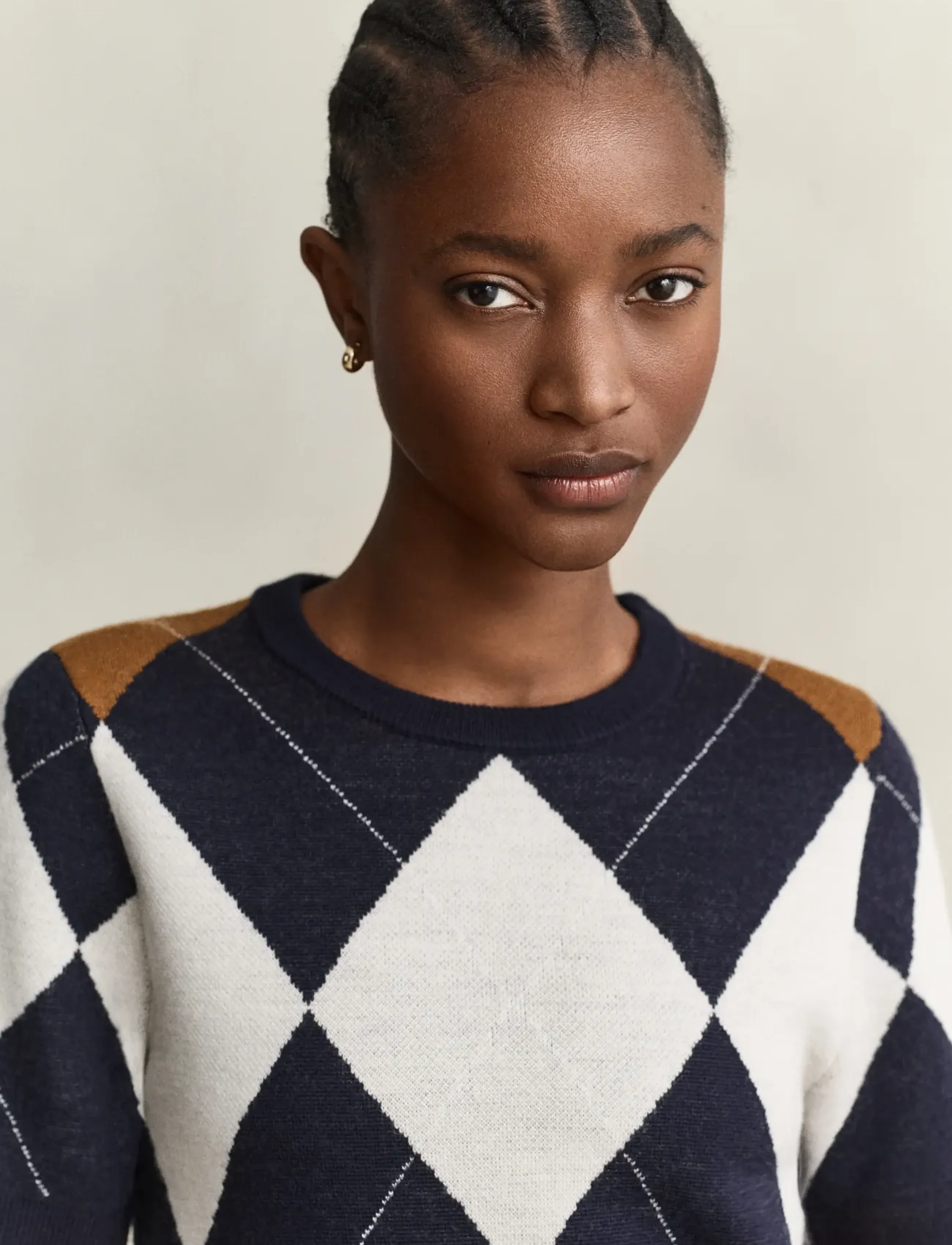 Gant - WOOL ARGYLE C-NECK SS - autumn clothing - evening blue - 3