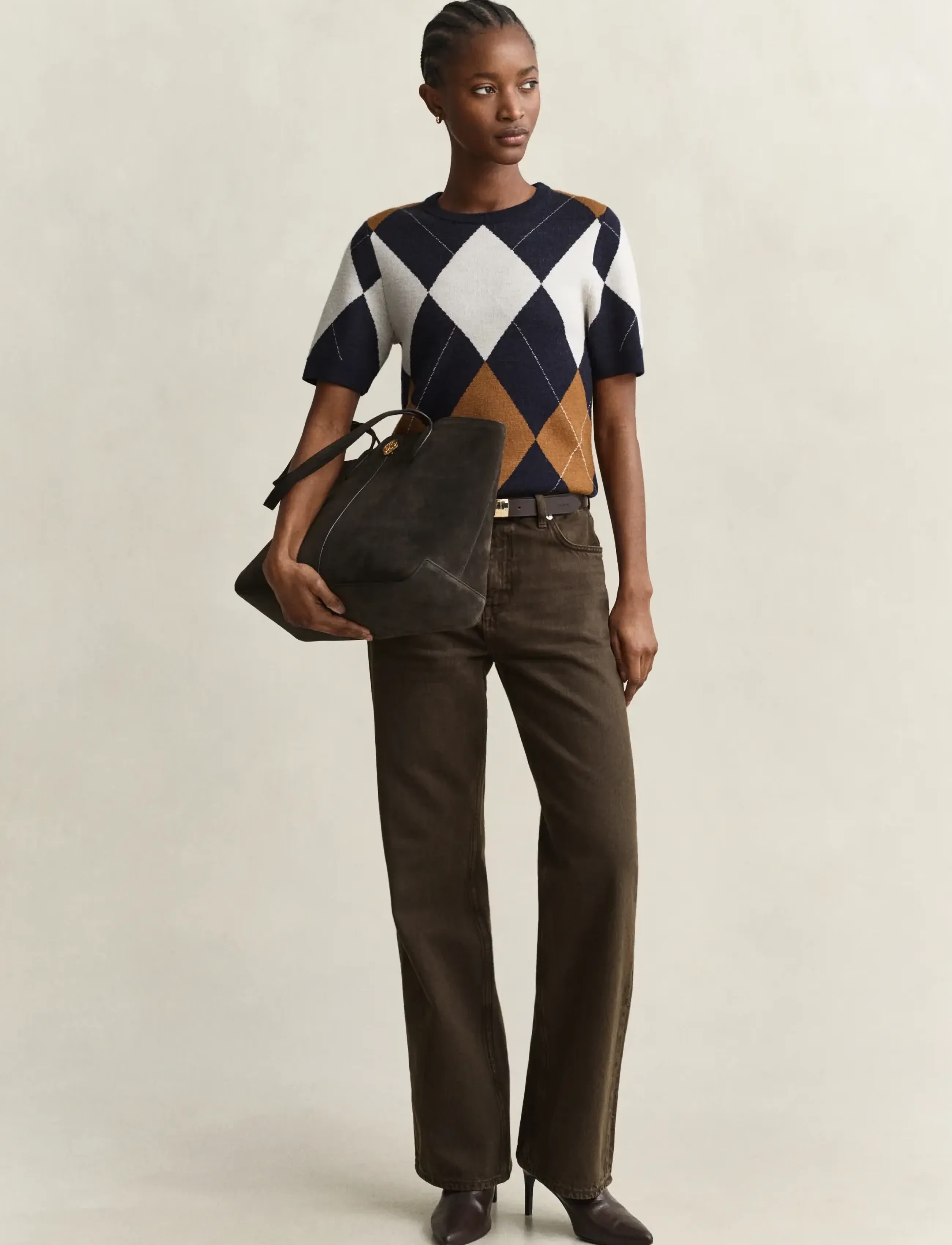 Gant - WOOL ARGYLE C-NECK SS - autumn clothing - evening blue - 4