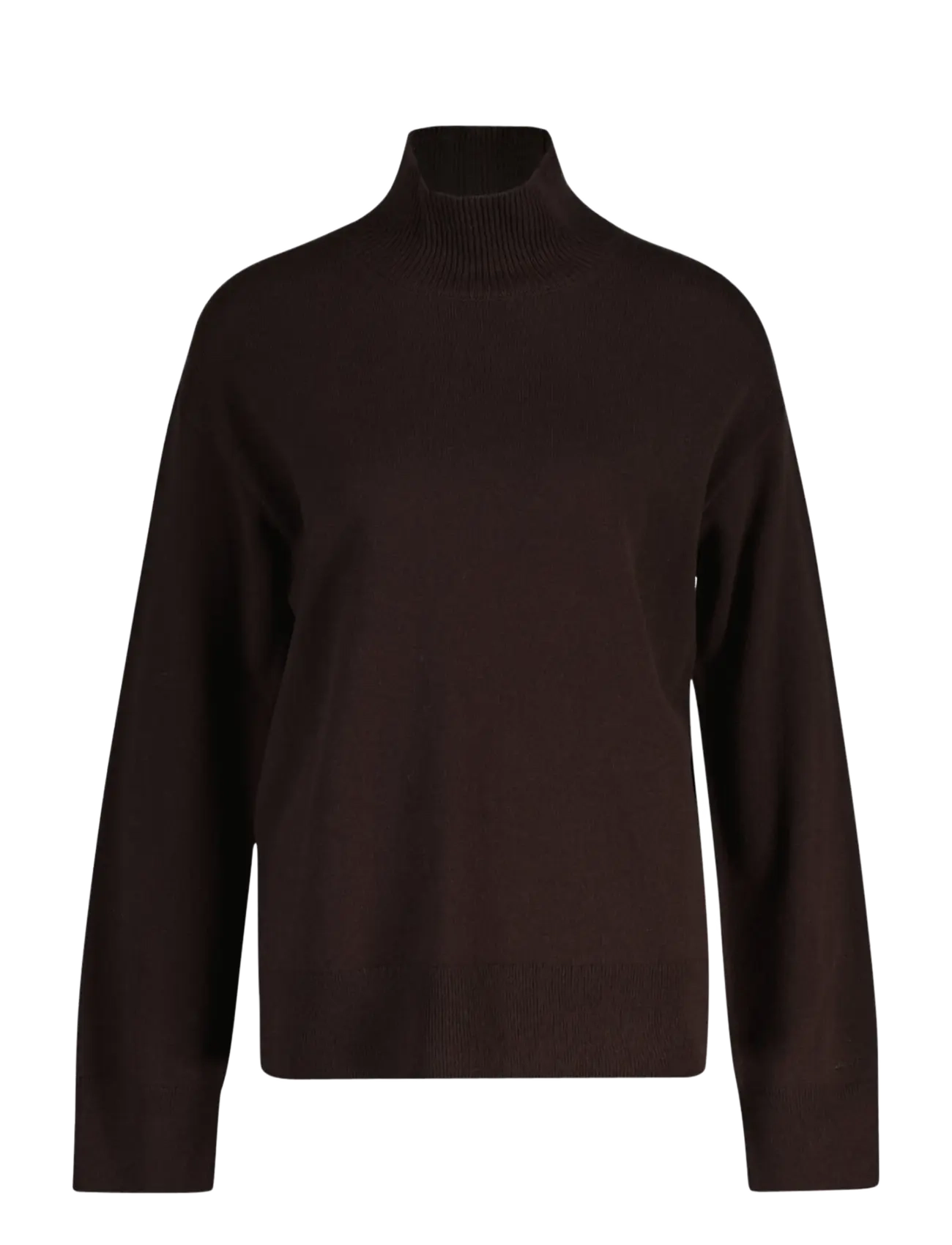 Gant SUPERFINE LAMBSWOOL MOCKNECK - Inspiration - DEEP BROWN / brown