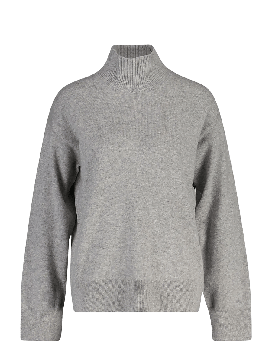 Gant - SUPERFINE LAMBSWOOL MOCKNECK - turtlenecks - grey melange - 1