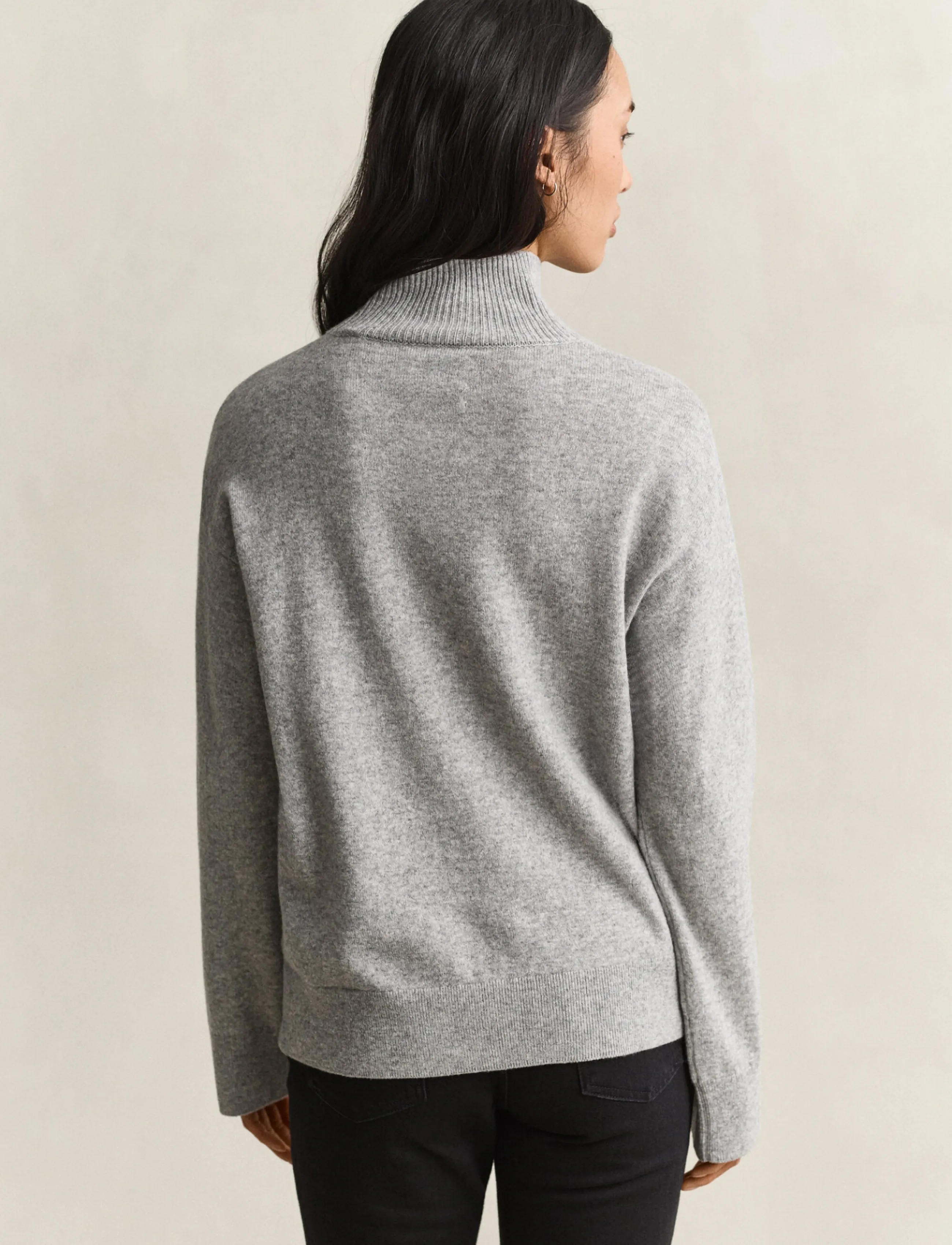 Gant - SUPERFINE LAMBSWOOL MOCKNECK - turtlenecks - grey melange - 2