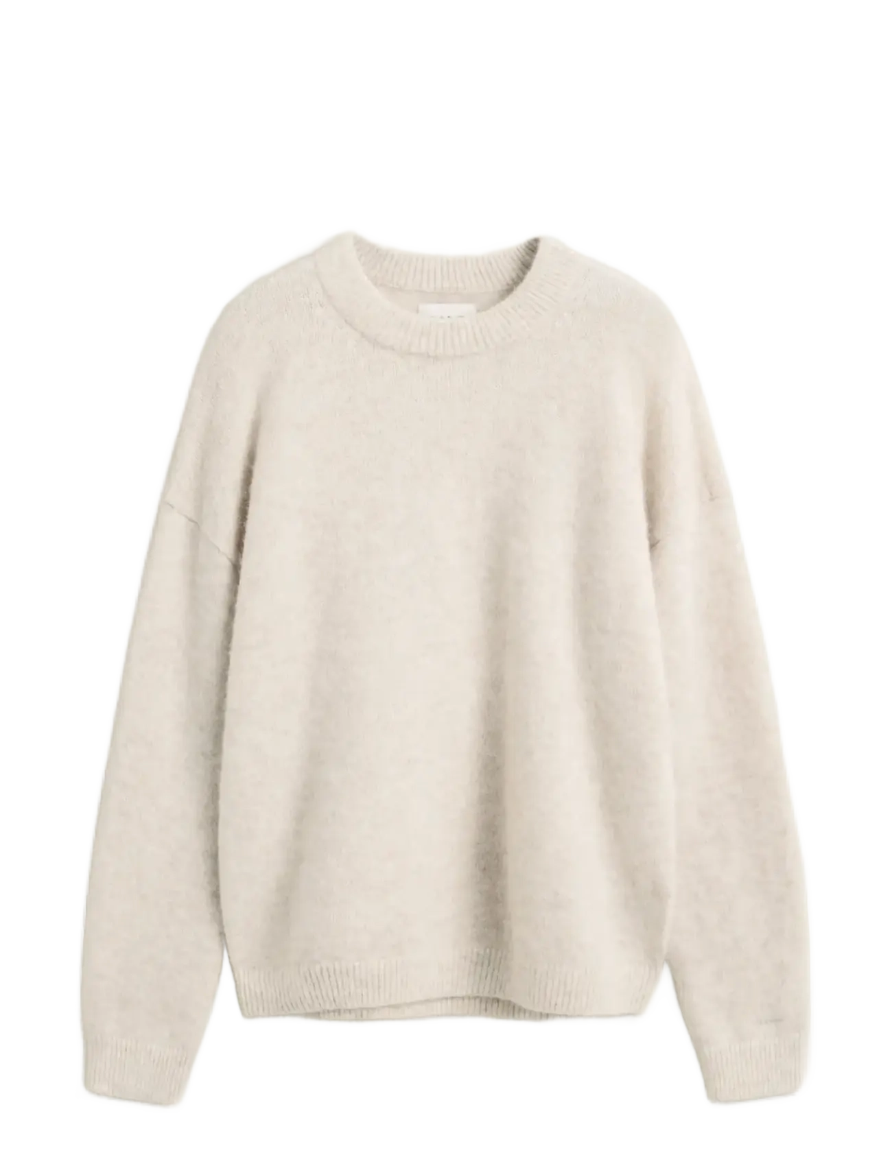 Gant - ALPACA BLEND C-NECK - stickade tröjor - light beige melange - 1