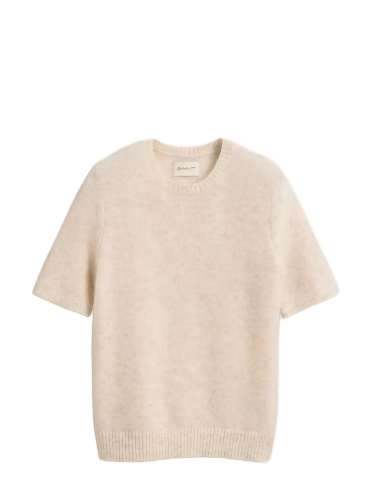 Gant ALPACA BLEND C-NECK SS - Jumpers - LIGHT BEIGE MELANGE / beige