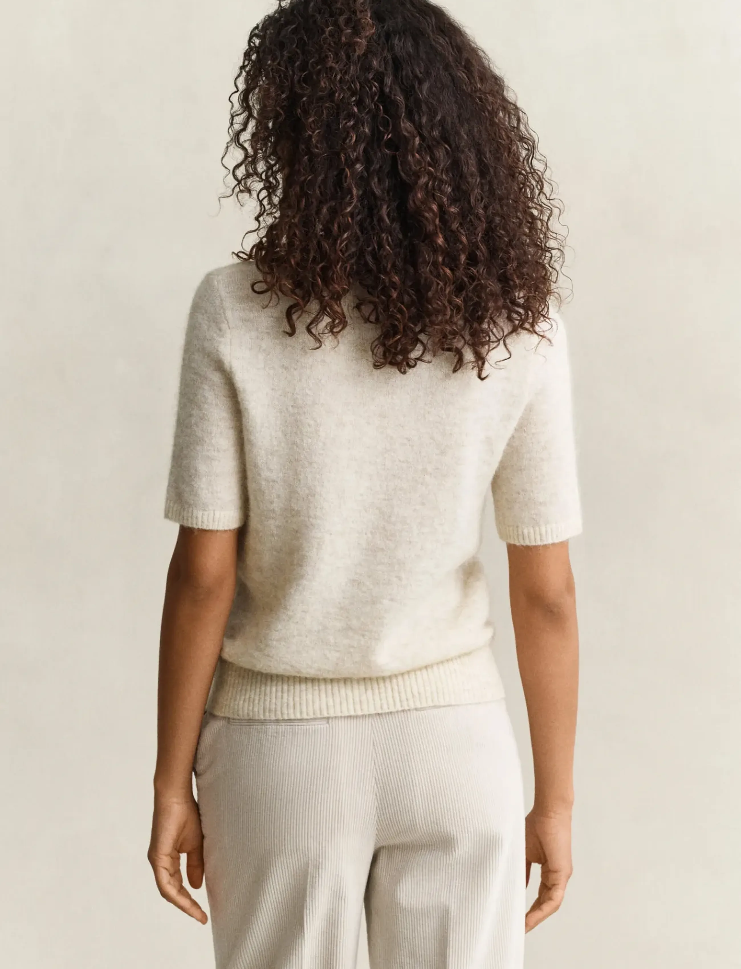 Gant - ALPACA BLEND C-NECK SS - jumpers - light beige melange - 2