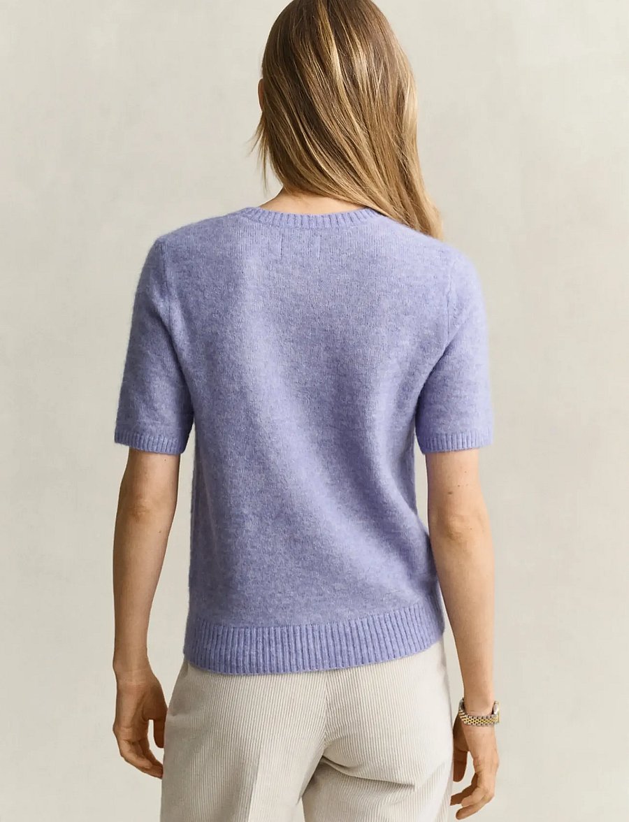 Gant - ALPACA BLEND C-NECK SS - striktrøjer - misty lavender - 2
