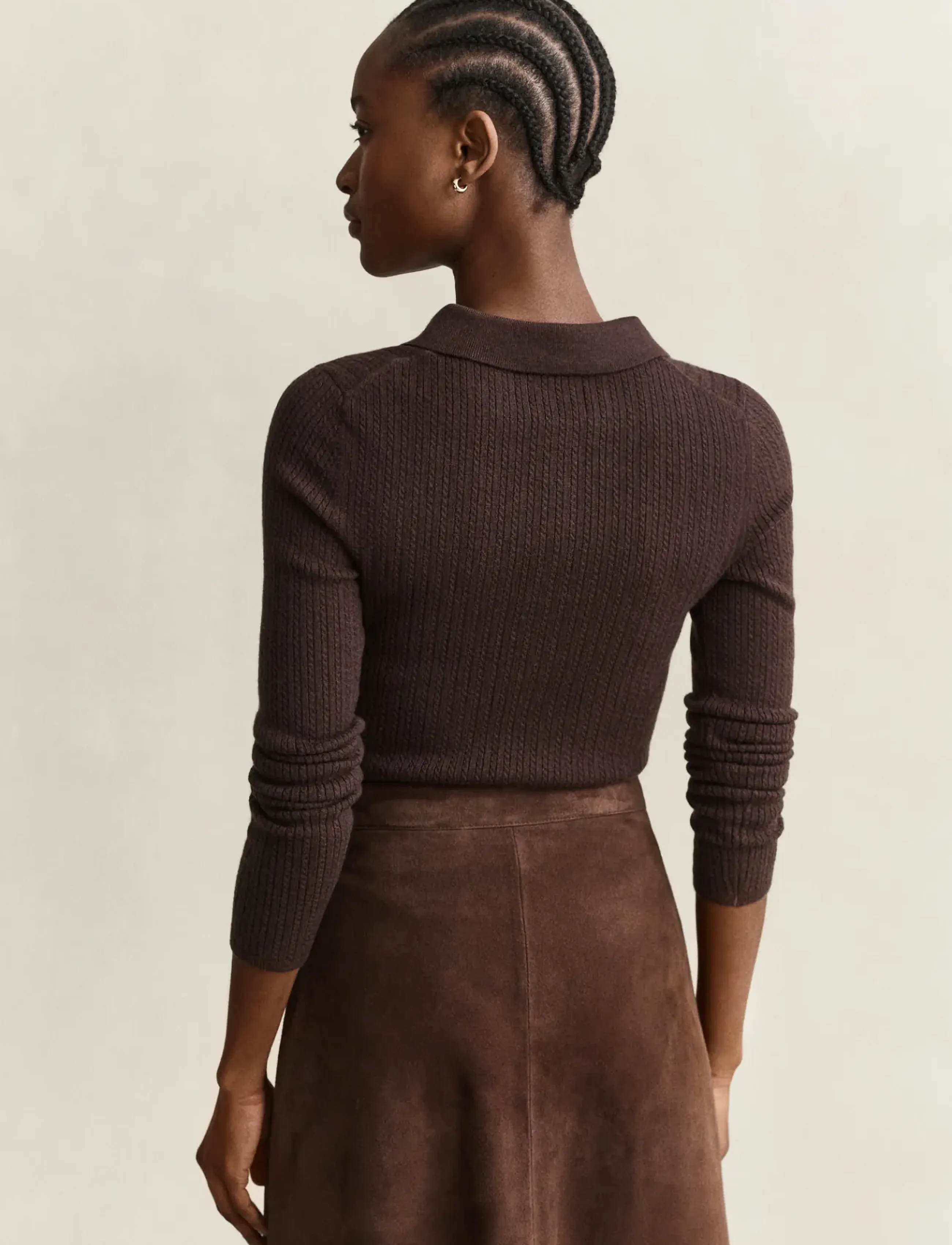 Gant - MINI CABLE RUGGER LS - kampsunid - deep brown - 2