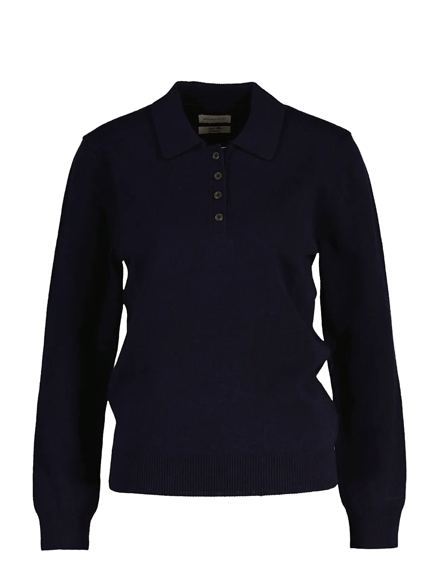 Gant - SUPERFINE LAMBSWOOL RUGGER - kampsunid - evening blue - 1